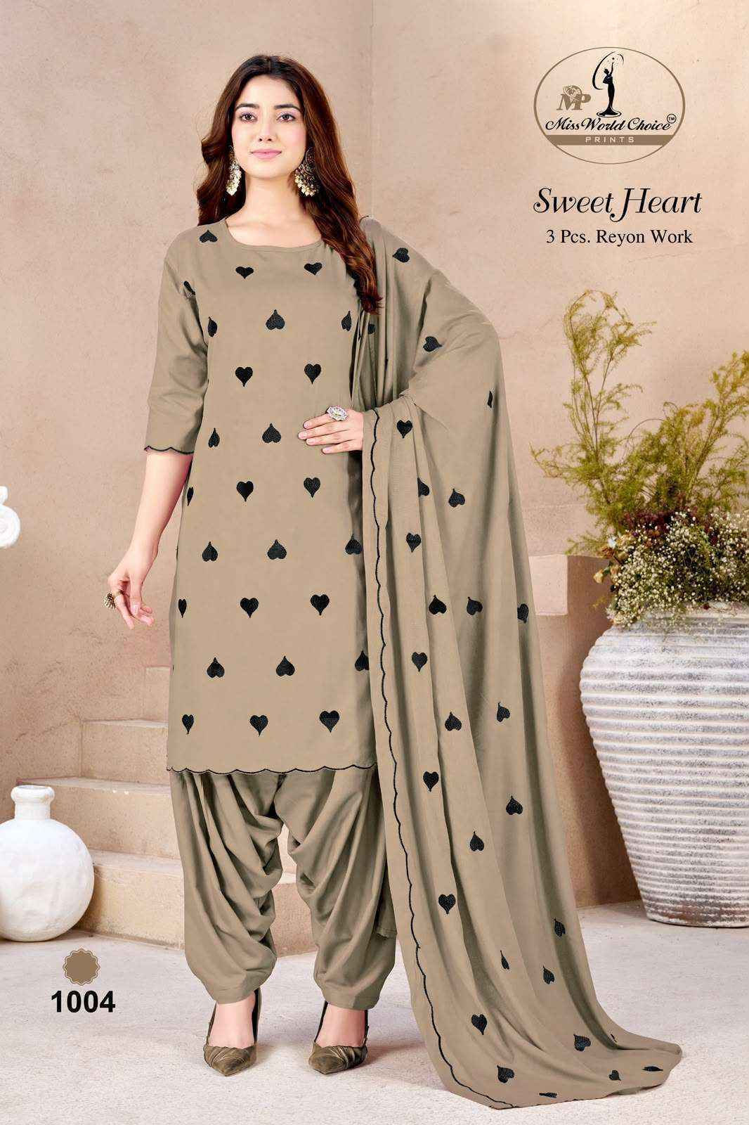 Miss World Choice Sweet Heart Vol 1 Rayon Dress Material 5 pcs Catalogue