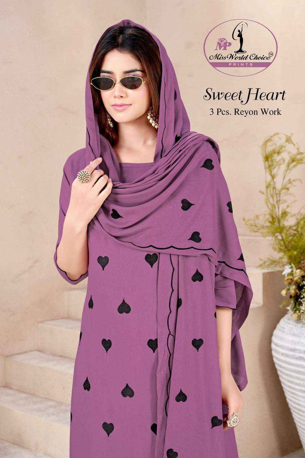 Miss World Choice Sweet Heart Vol 1 Rayon Dress Material 5 pcs Catalogue