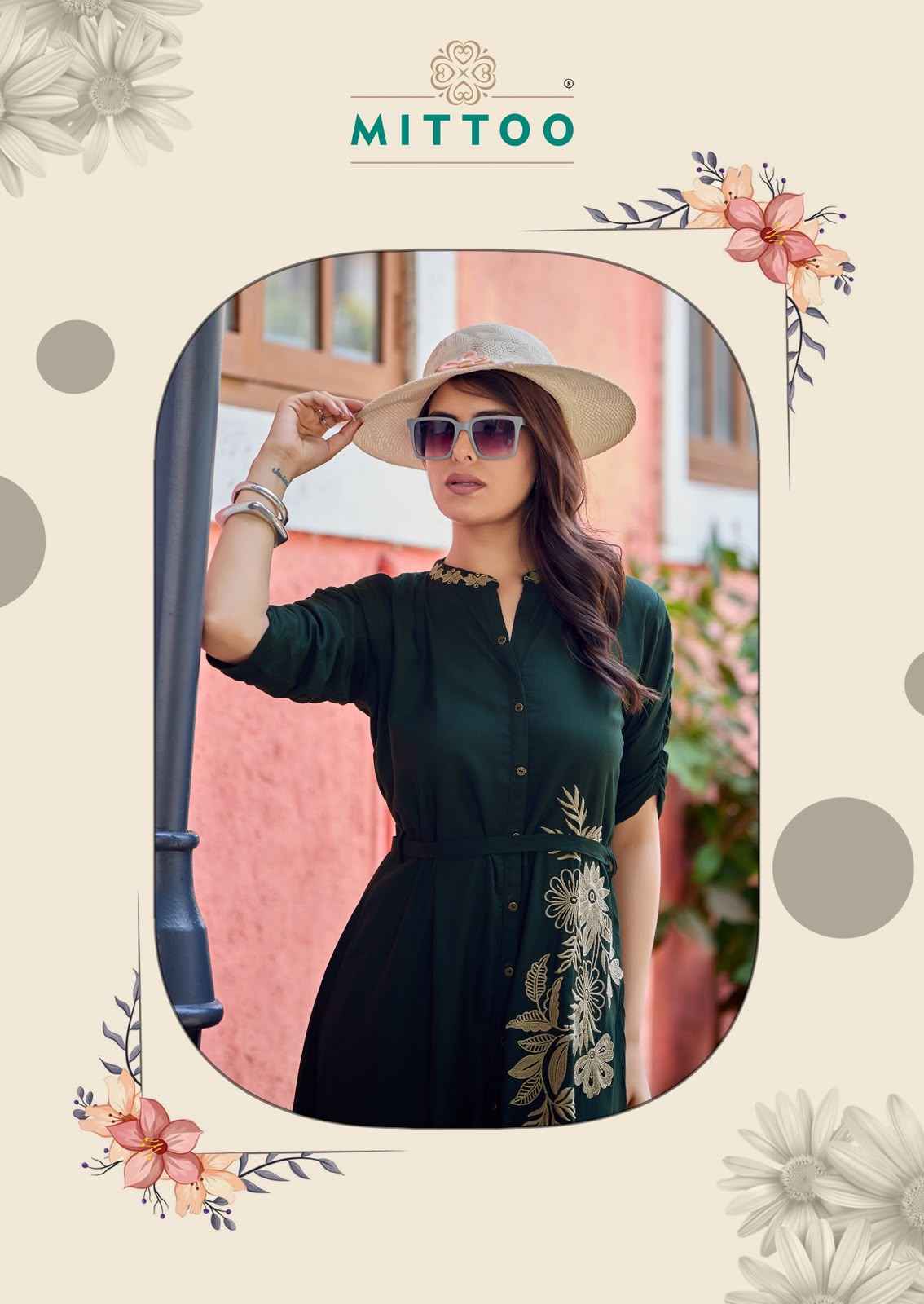 Mittoo Arica Vol 2 Rayon Kurti 5 pcs Catalogue