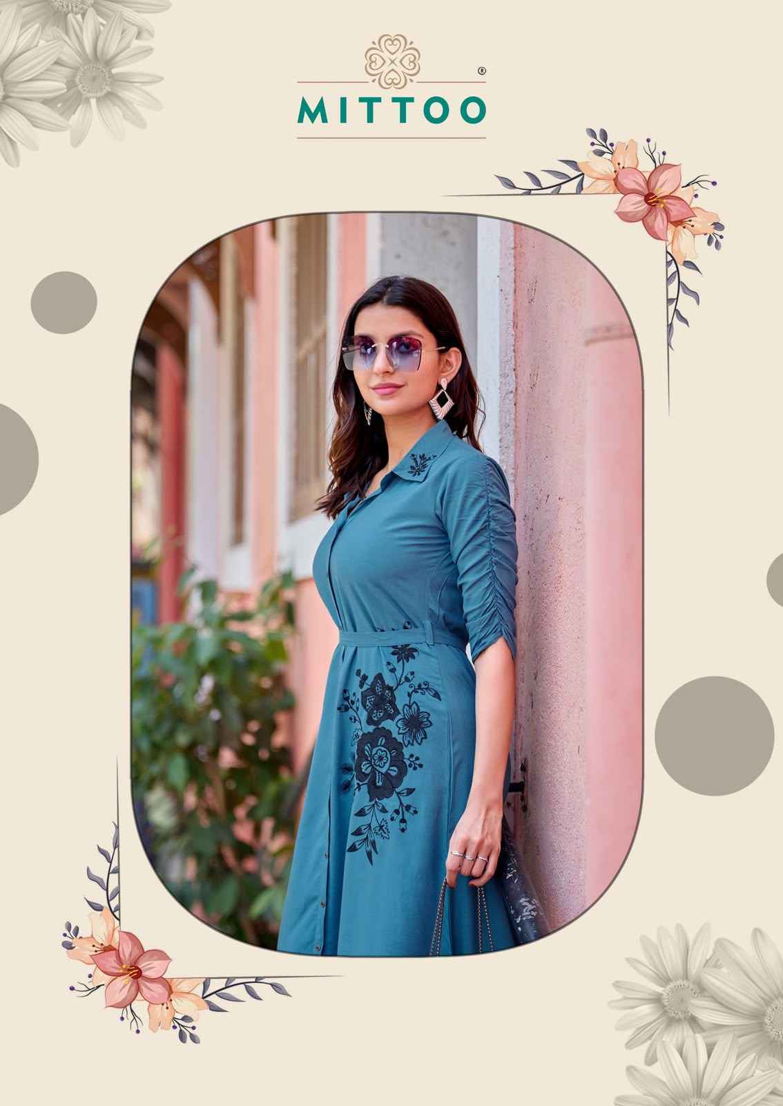 Mittoo Arica Vol 2 Rayon Kurti 5 pcs Catalogue