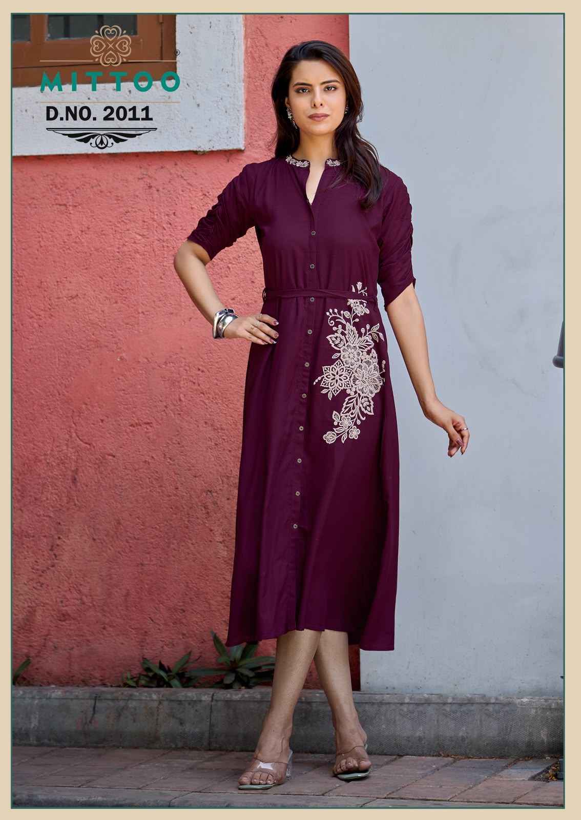 Mittoo Arica Vol 2 Rayon Kurti 5 pcs Catalogue