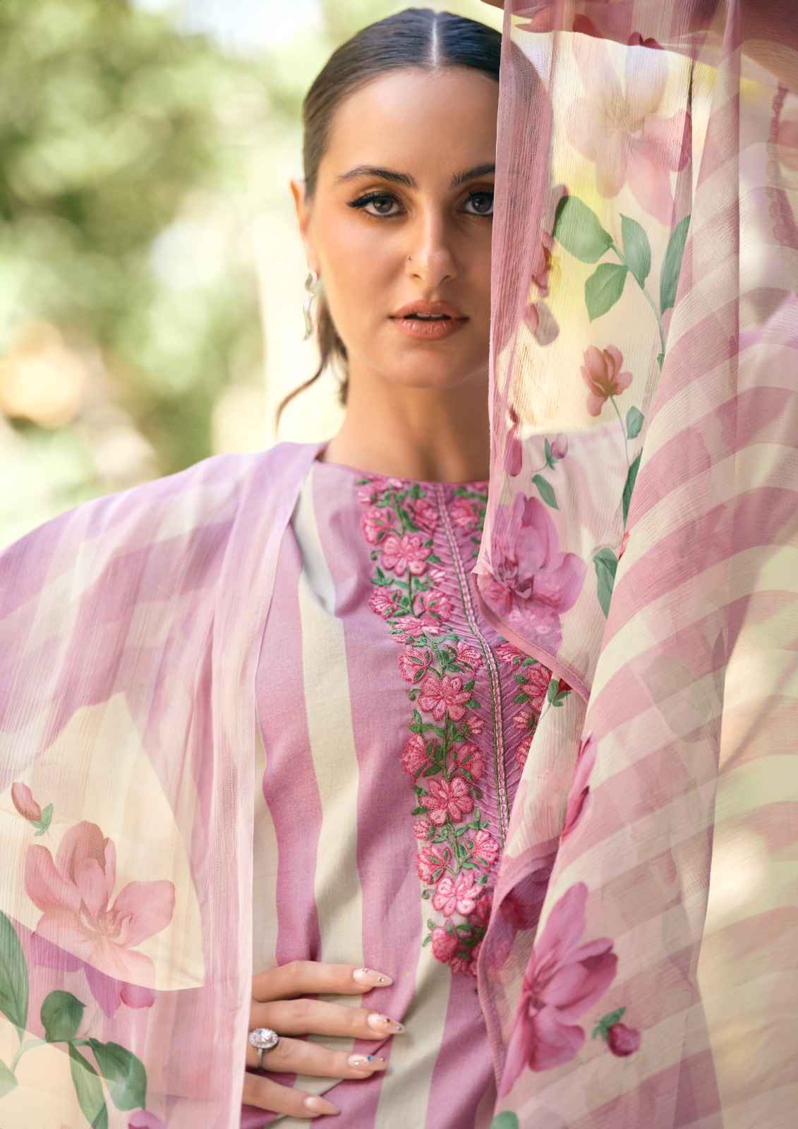 Nisanka Meraki Jam Satin Dress Material 6 pcs Catalogue