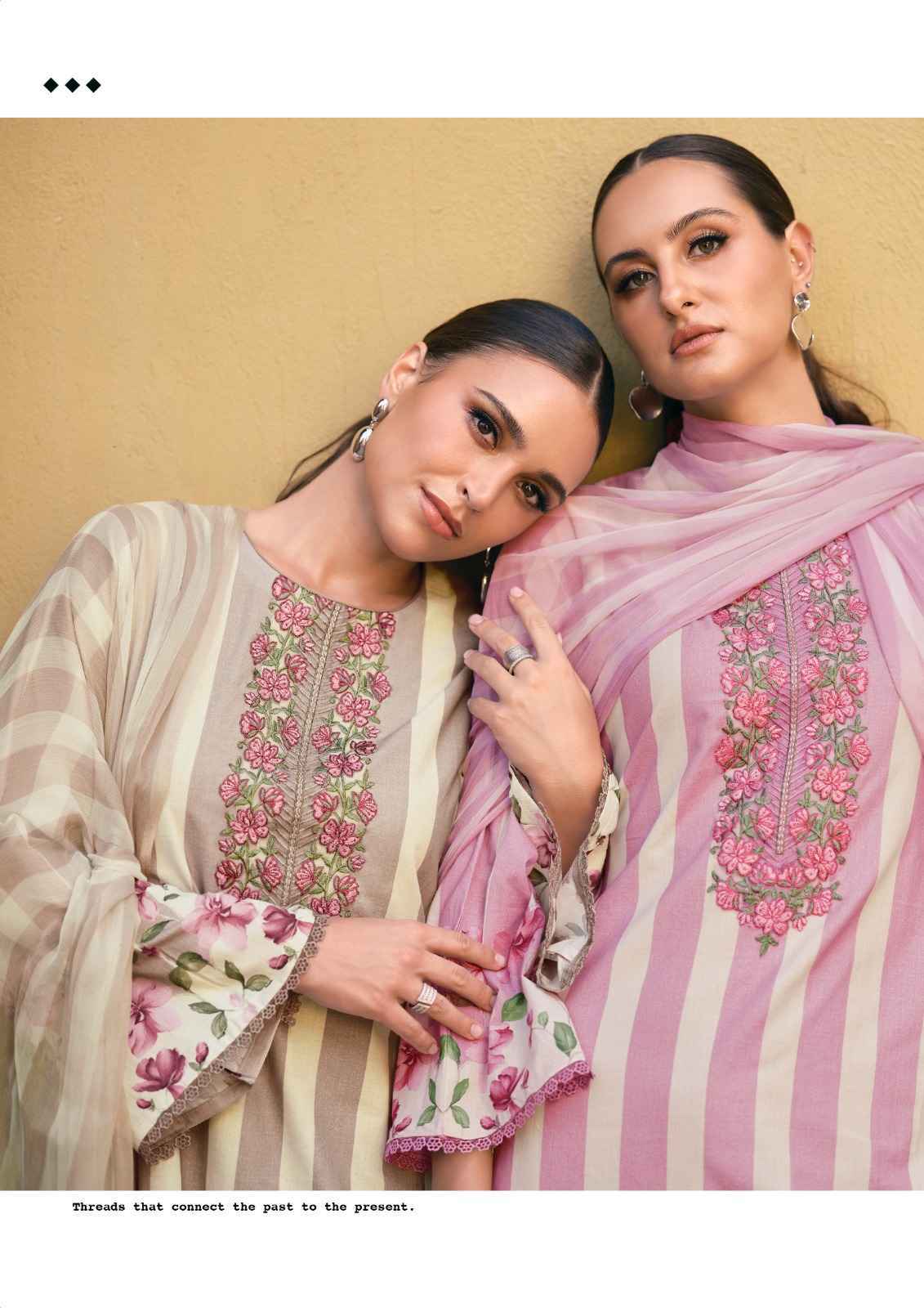 Nisanka Meraki Jam Satin Dress Material 6 pcs Catalogue