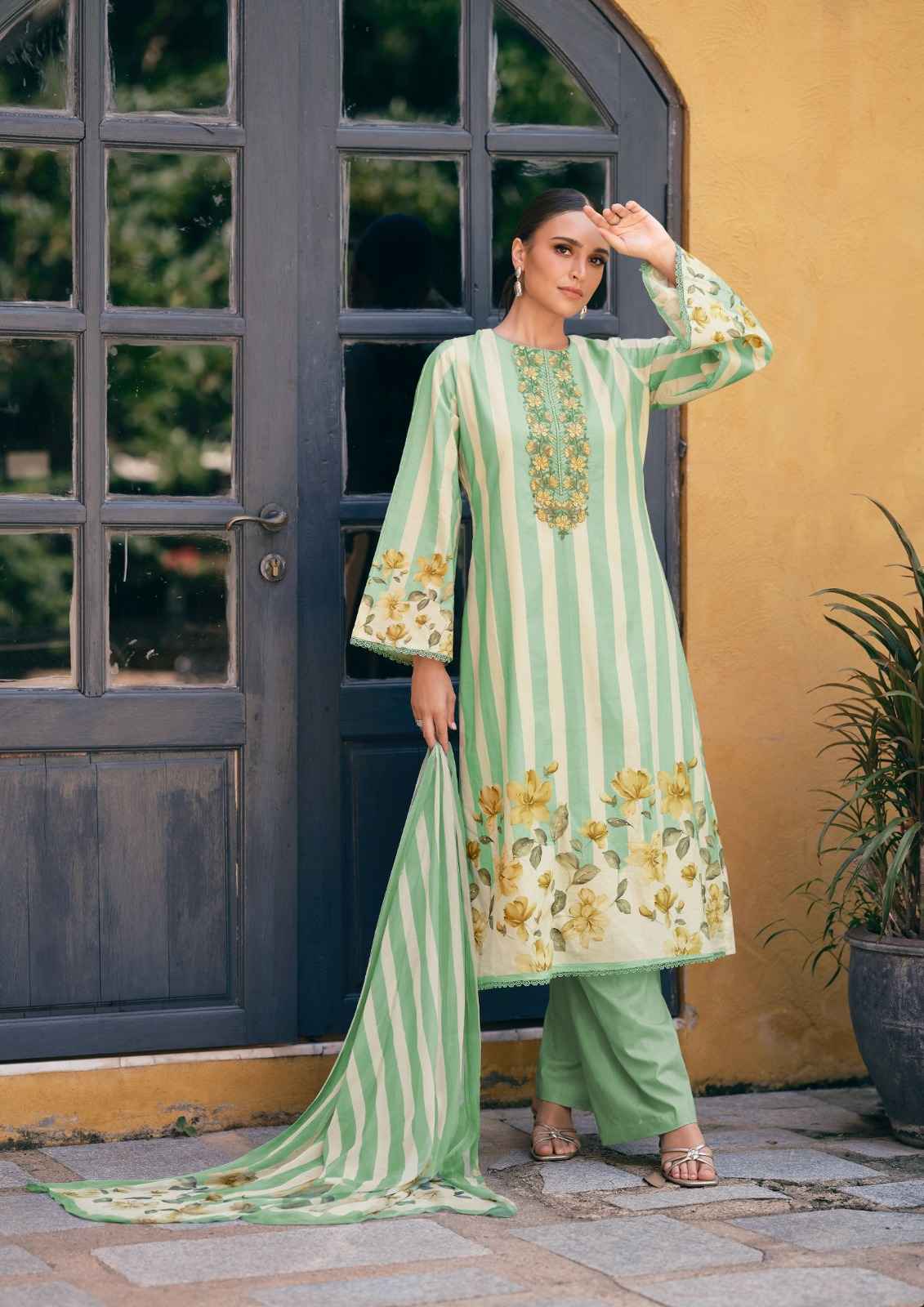 Nisanka Meraki Jam Satin Dress Material 6 pcs Catalogue
