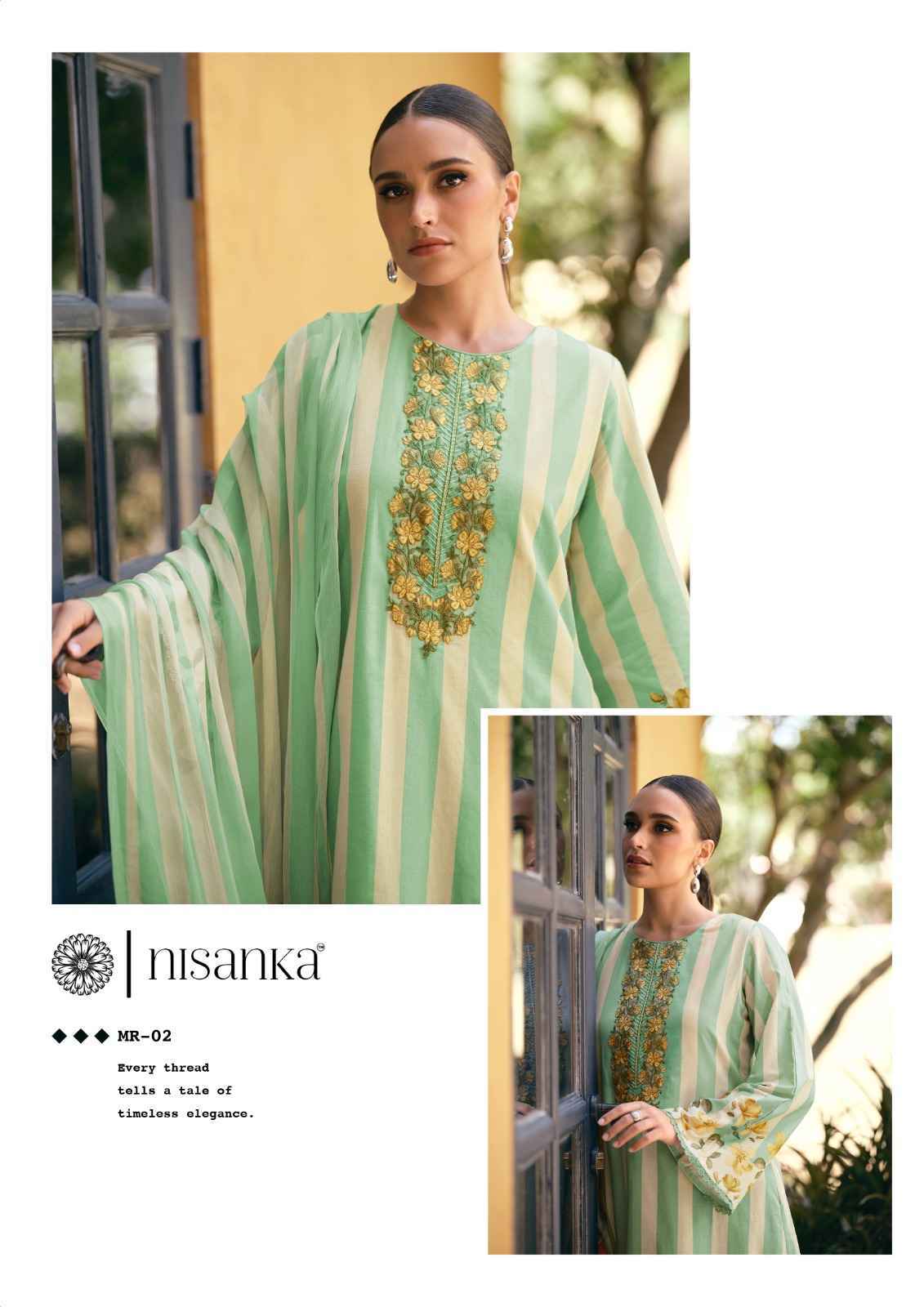 Nisanka Meraki Jam Satin Dress Material 6 pcs Catalogue