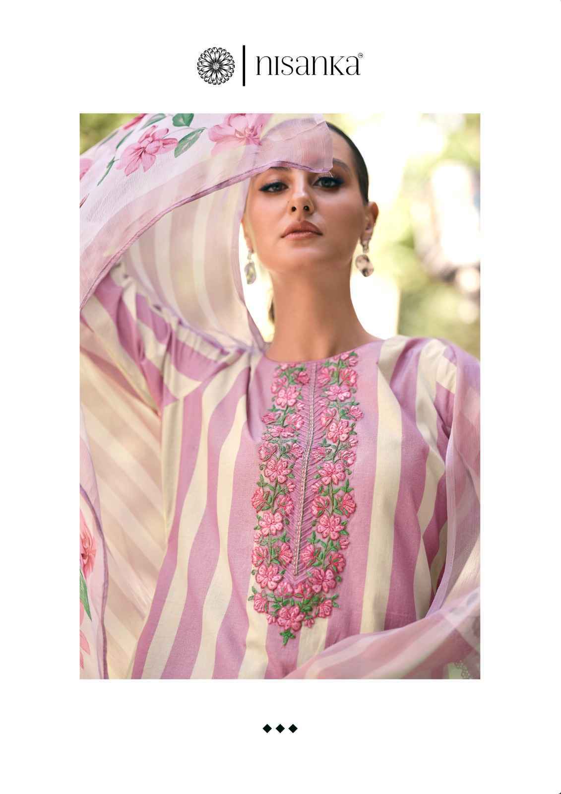 Nisanka Meraki Jam Satin Dress Material 6 pcs Catalogue