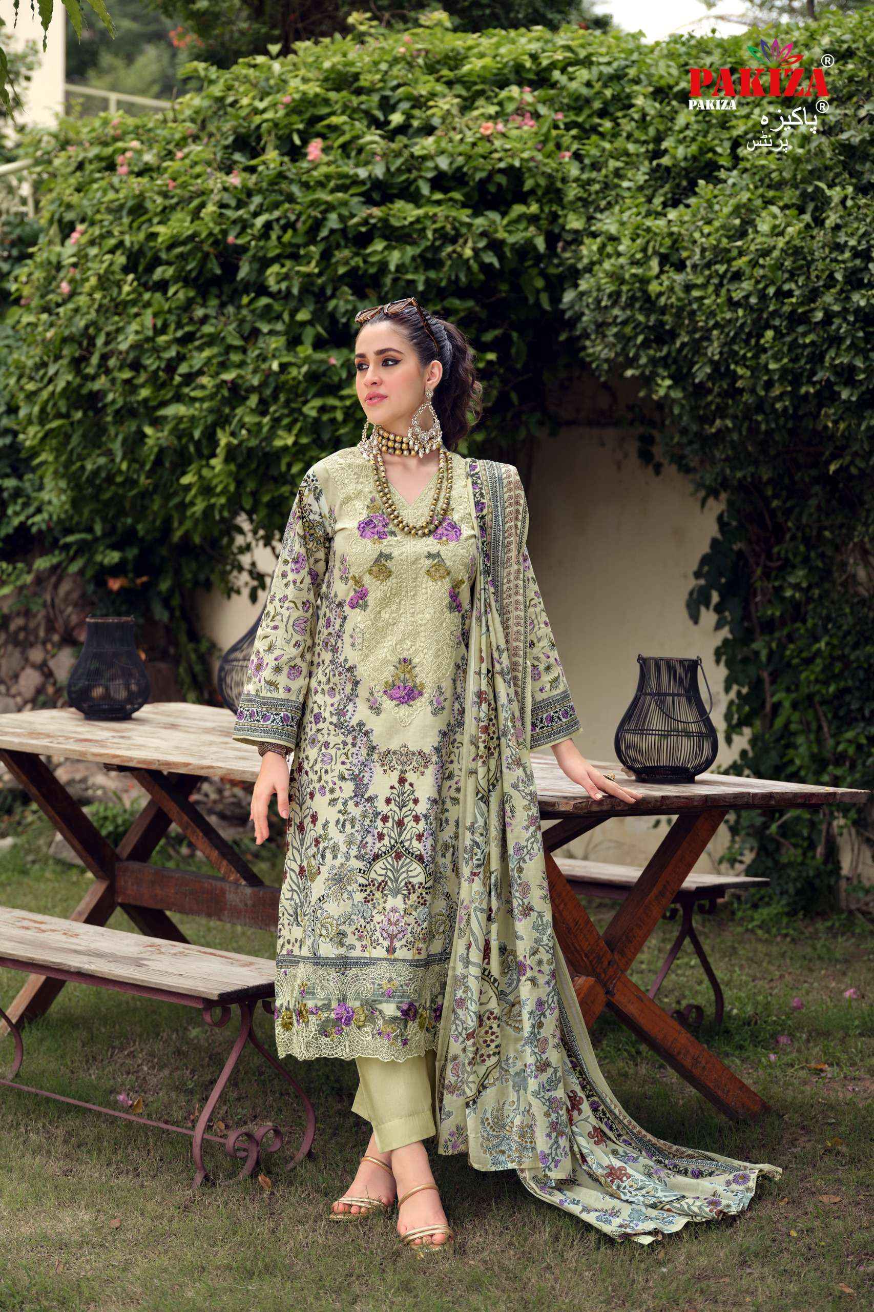 Pakiza Prints Gulnawaz Vol 23 Lawn Cotton Dress Material 4 pcs Catalogue