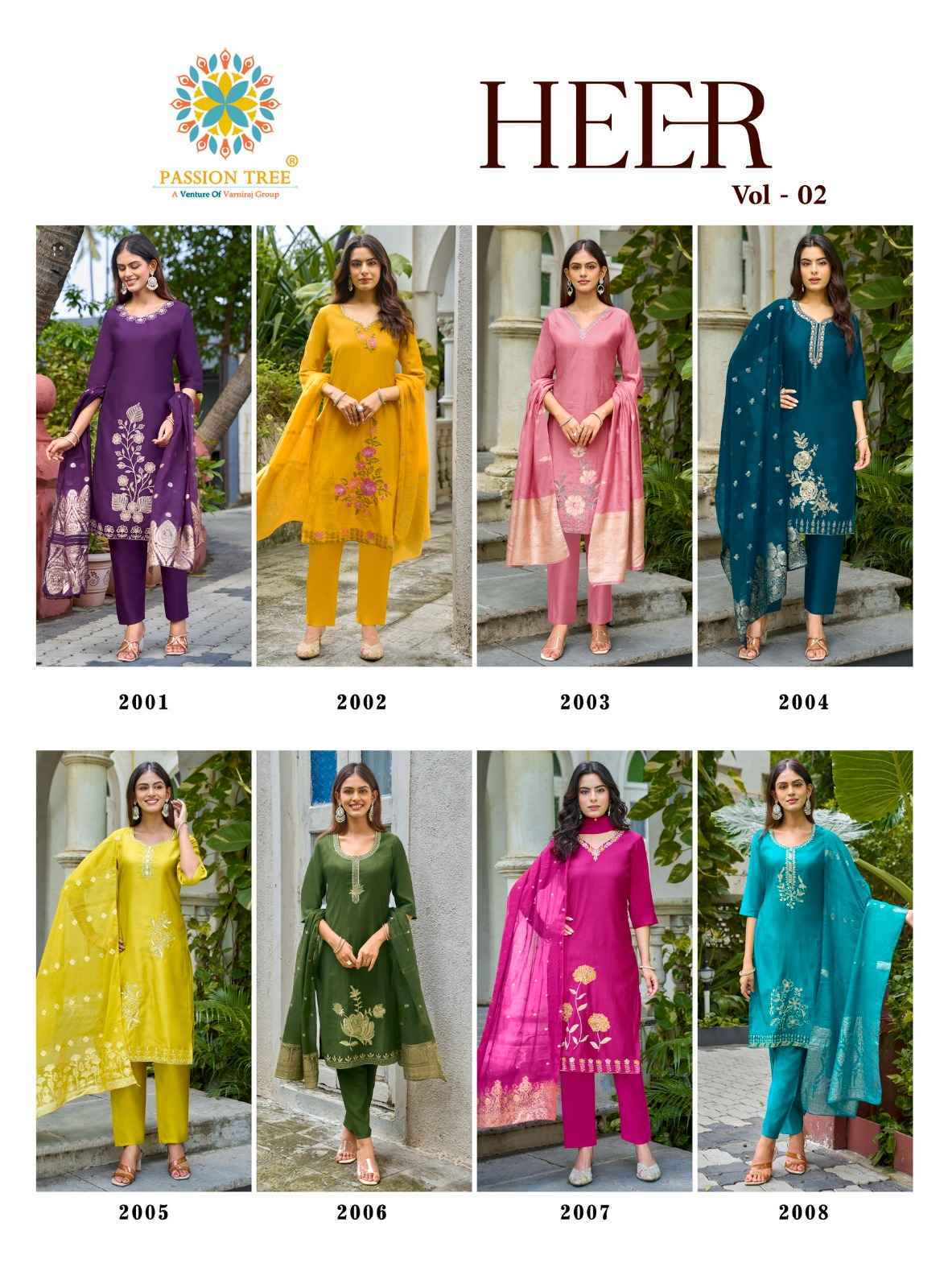 Passion Tree Heer Vol 2 Barlin Kurti Combo 8 pcs Catalogue