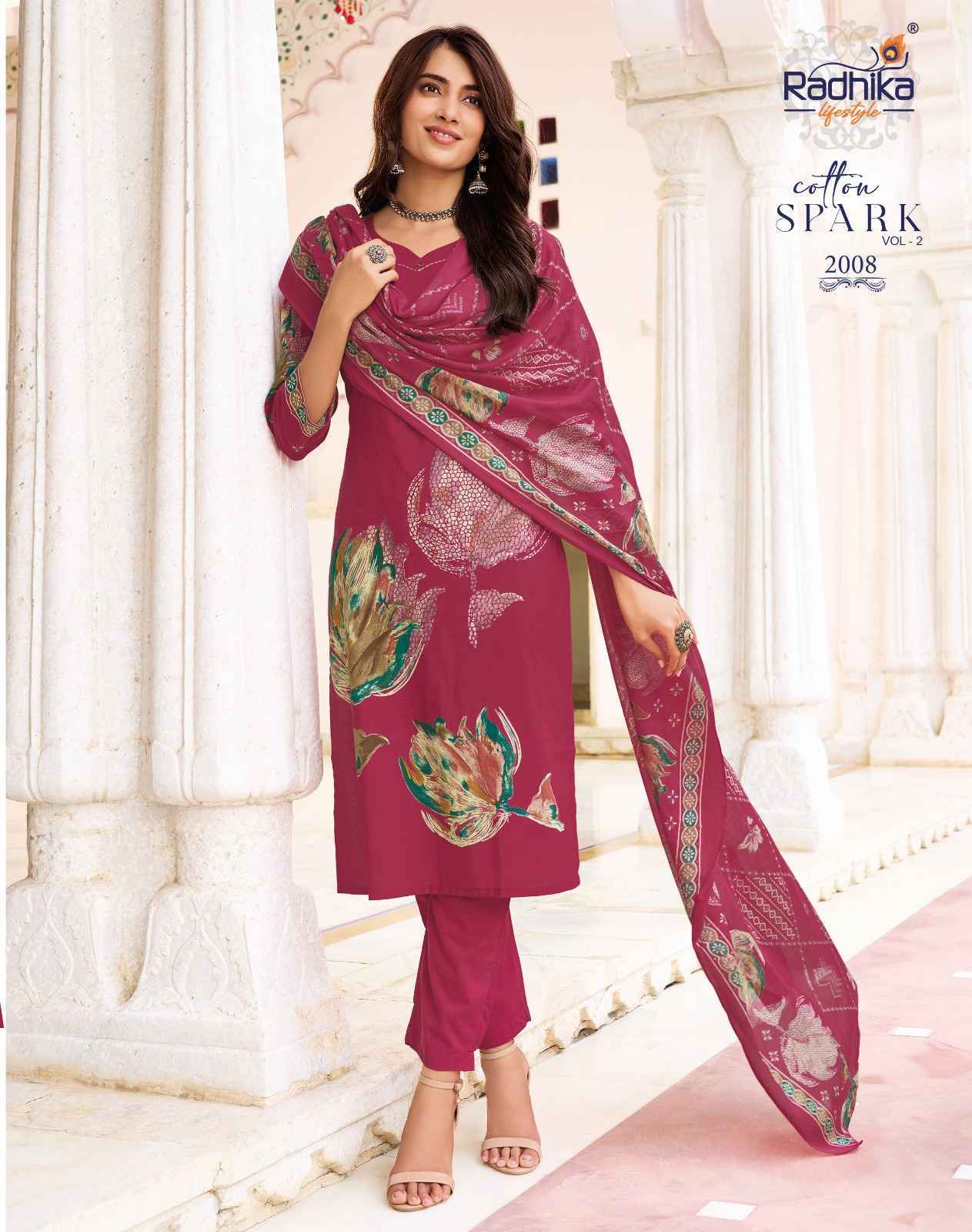 Radhika Lifestyle Cotton Spark Vol 2 Cotton Kurti Combo 8 pcs Catalogue
