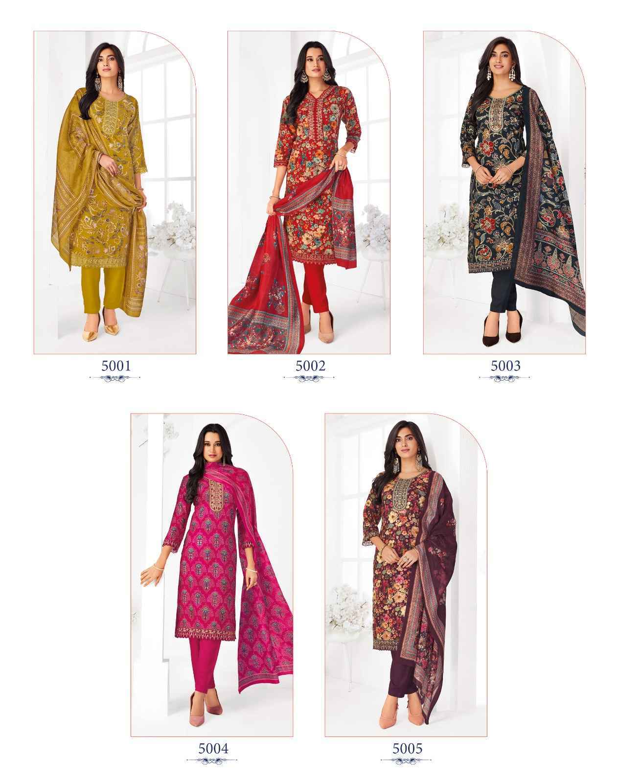 Radhika Lifestyle Rivazo Vol 5 Reyon Kurti Combo 8 pcs Catalogue