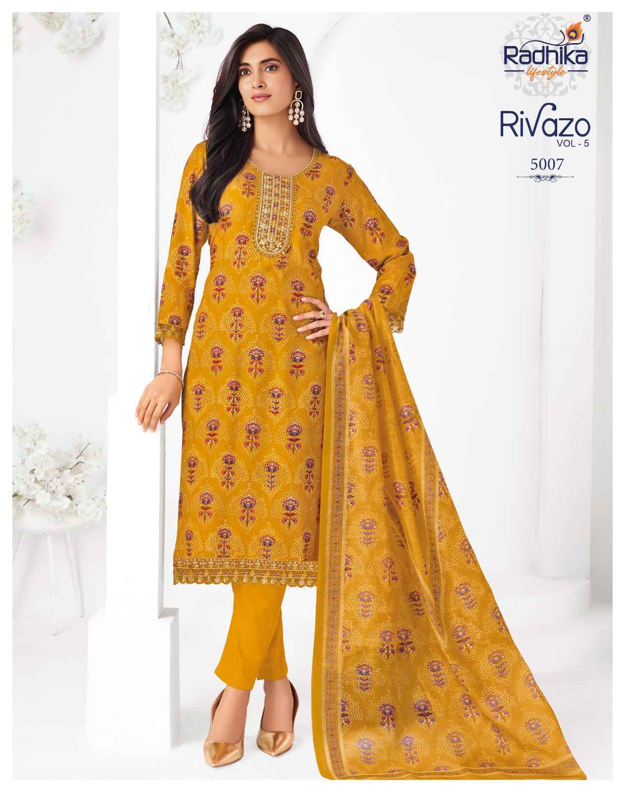 Radhika Lifestyle Rivazo Vol 5 Reyon Kurti Combo 8 pcs Catalogue