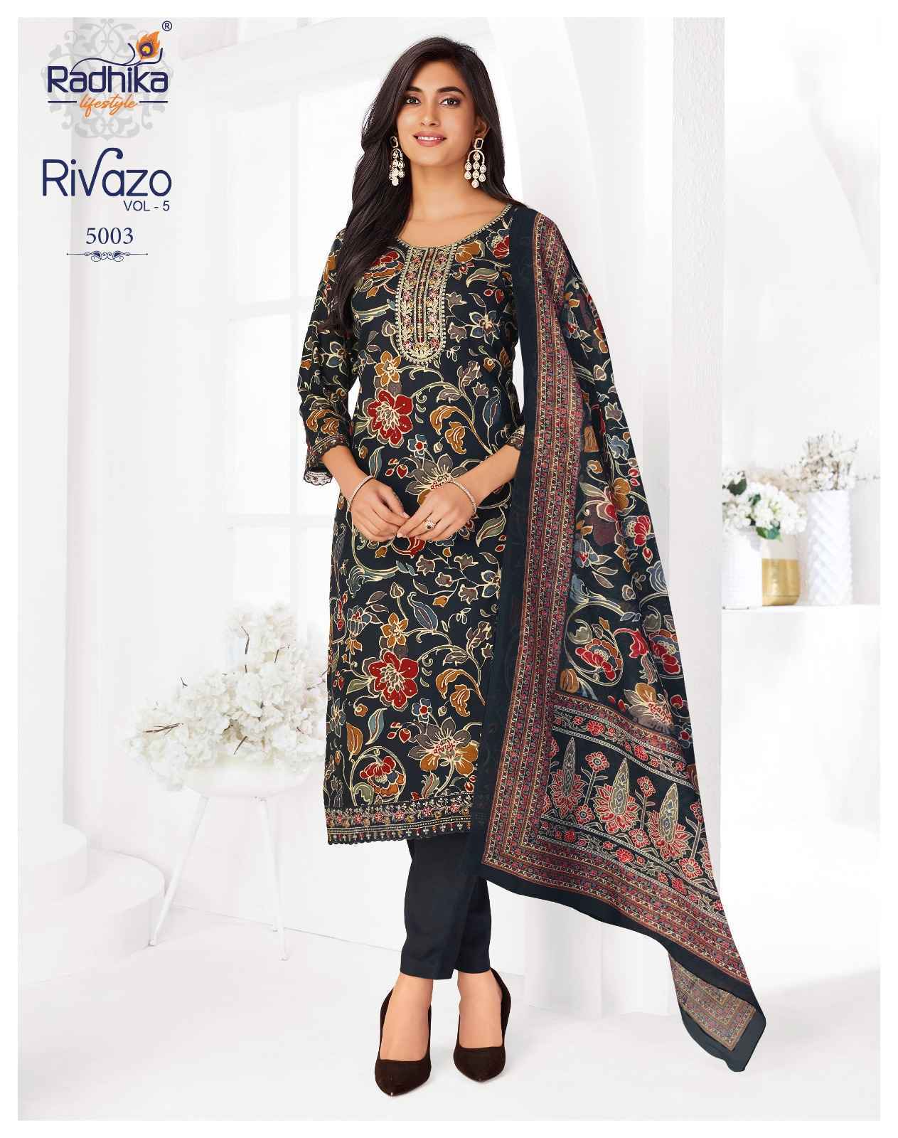 Radhika Lifestyle Rivazo Vol 5 Reyon Kurti Combo 8 pcs Catalogue