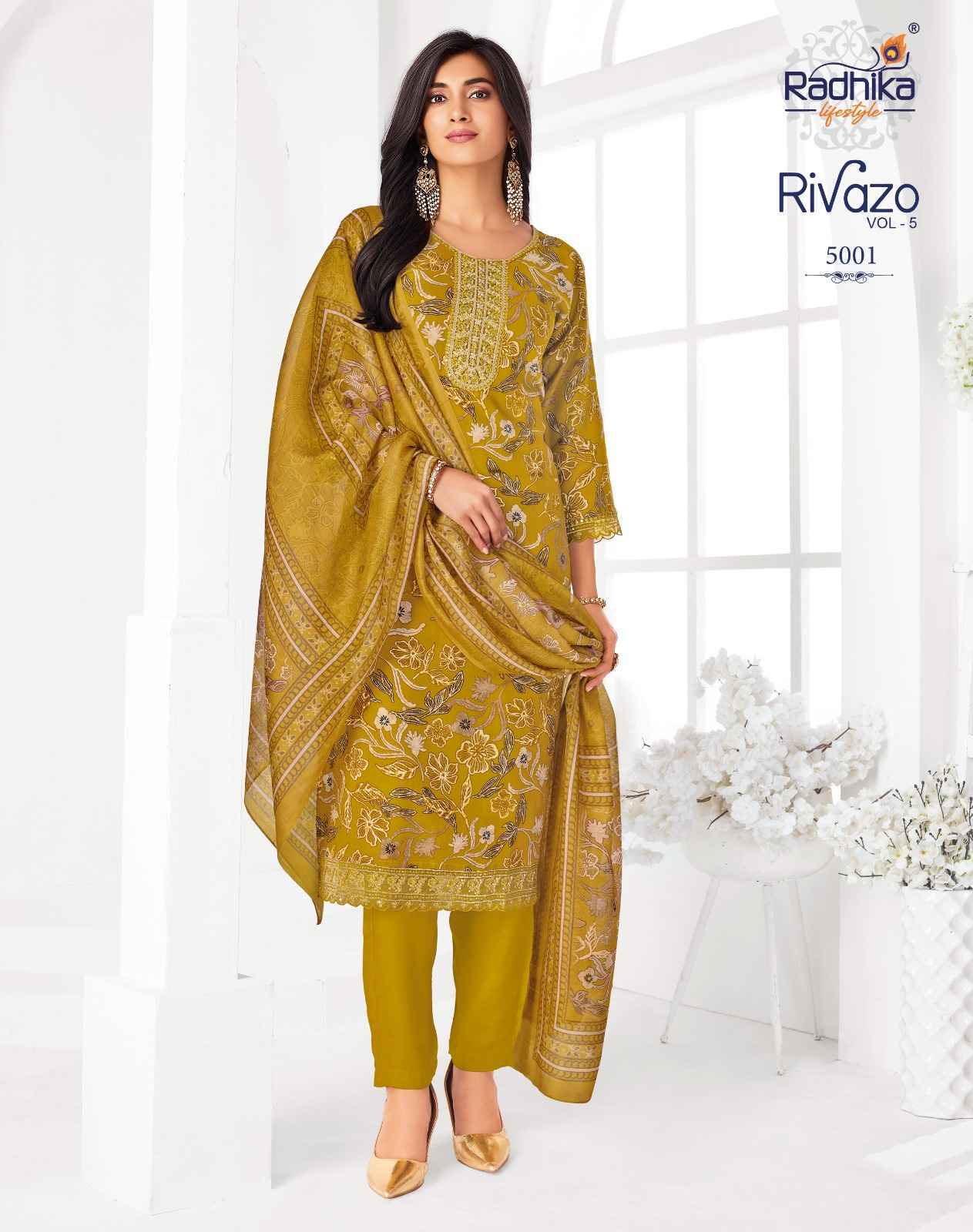 Radhika Lifestyle Rivazo Vol 5 Reyon Kurti Combo 8 pcs Catalogue