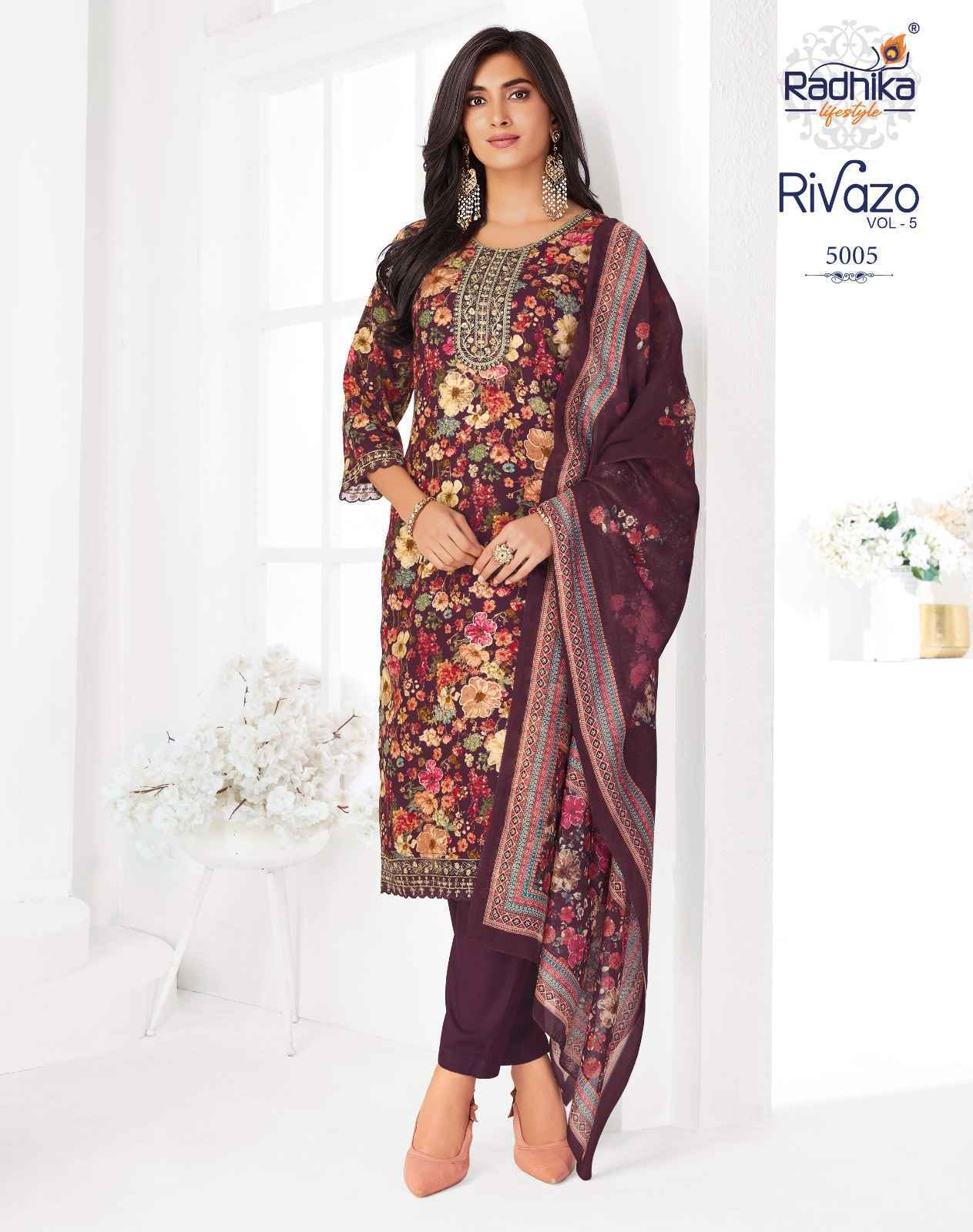 Radhika Lifestyle Rivazo Vol 5 Reyon Kurti Combo 8 pcs Catalogue