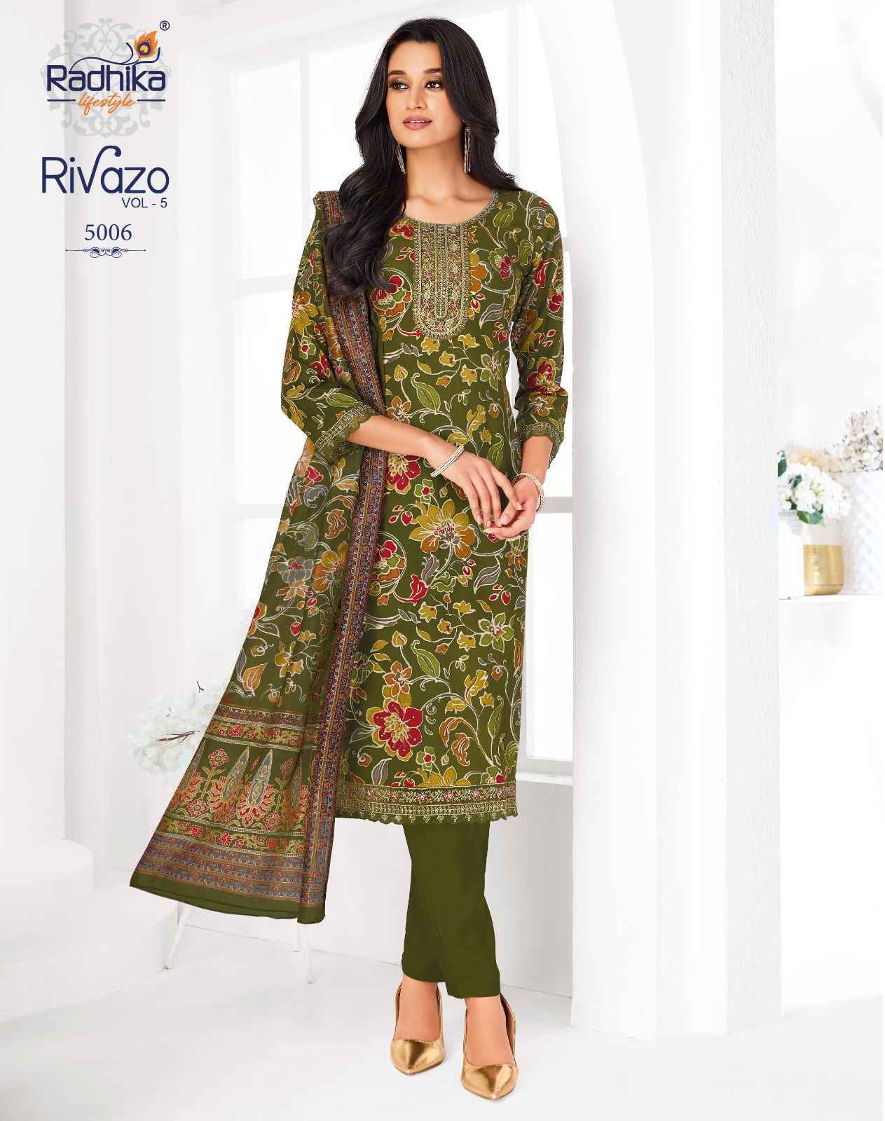 Radhika Lifestyle Rivazo Vol 5 Reyon Kurti Combo 8 pcs Catalogue