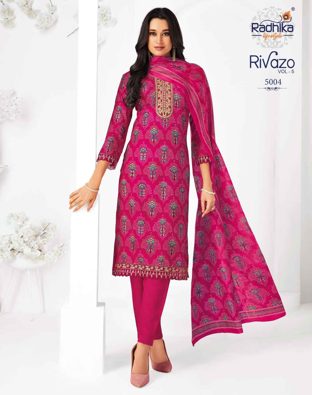 Radhika Lifestyle Rivazo Vol 5 Reyon Kurti Combo 8 pcs Catalogue