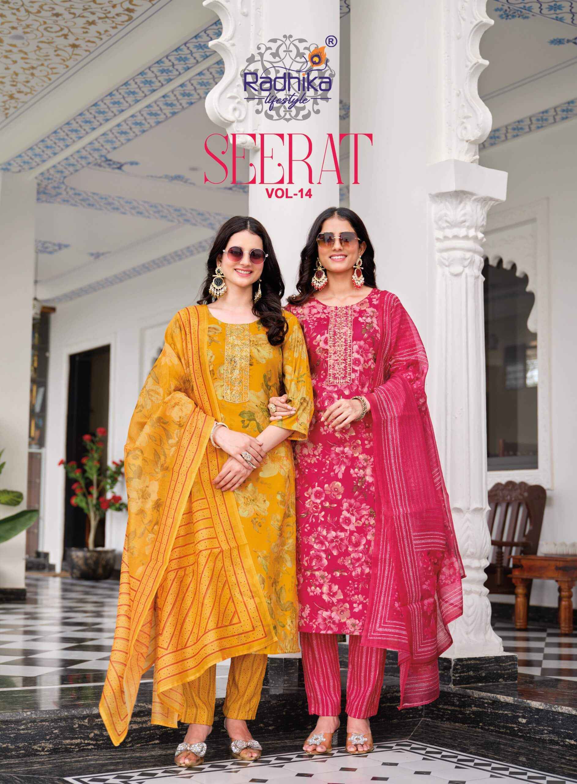 Radhika Lifestyle Seerat Vol 14 Rayon Kurti Combo 8 pcs Catalogue