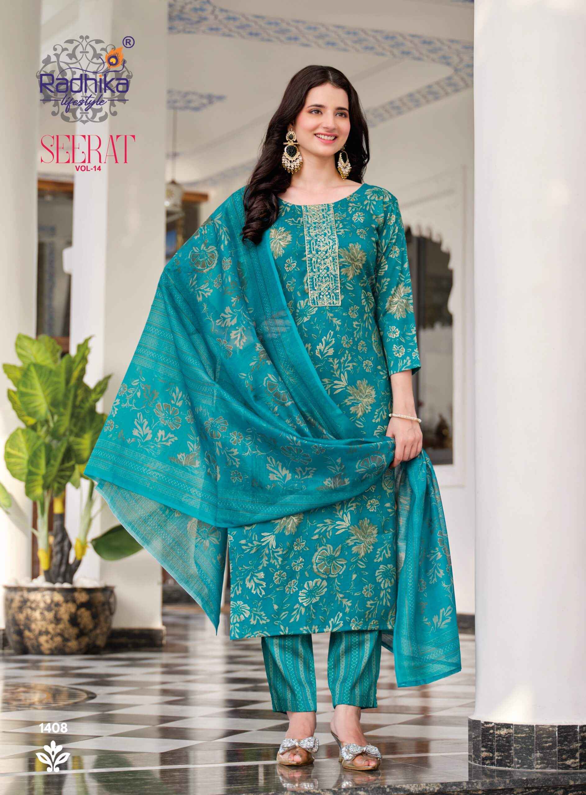 Radhika Lifestyle Seerat Vol 14 Rayon Kurti Combo 8 pcs Catalogue