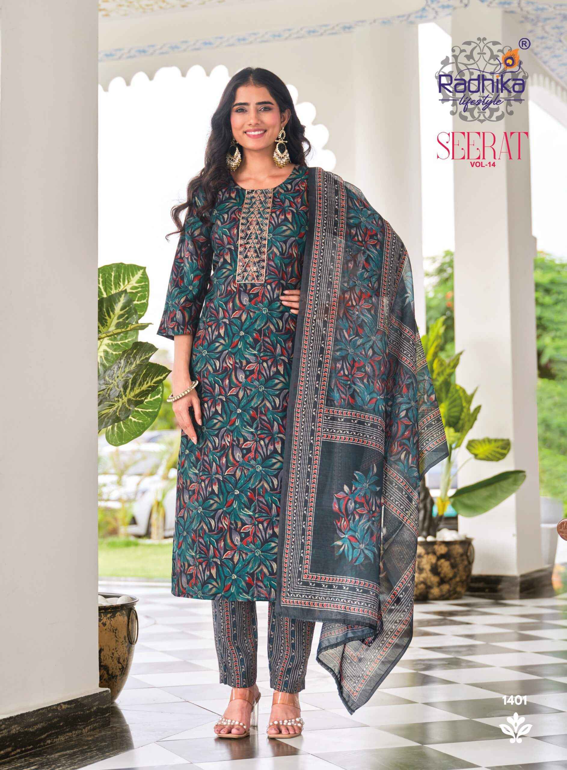 Radhika Lifestyle Seerat Vol 14 Rayon Kurti Combo 8 pcs Catalogue