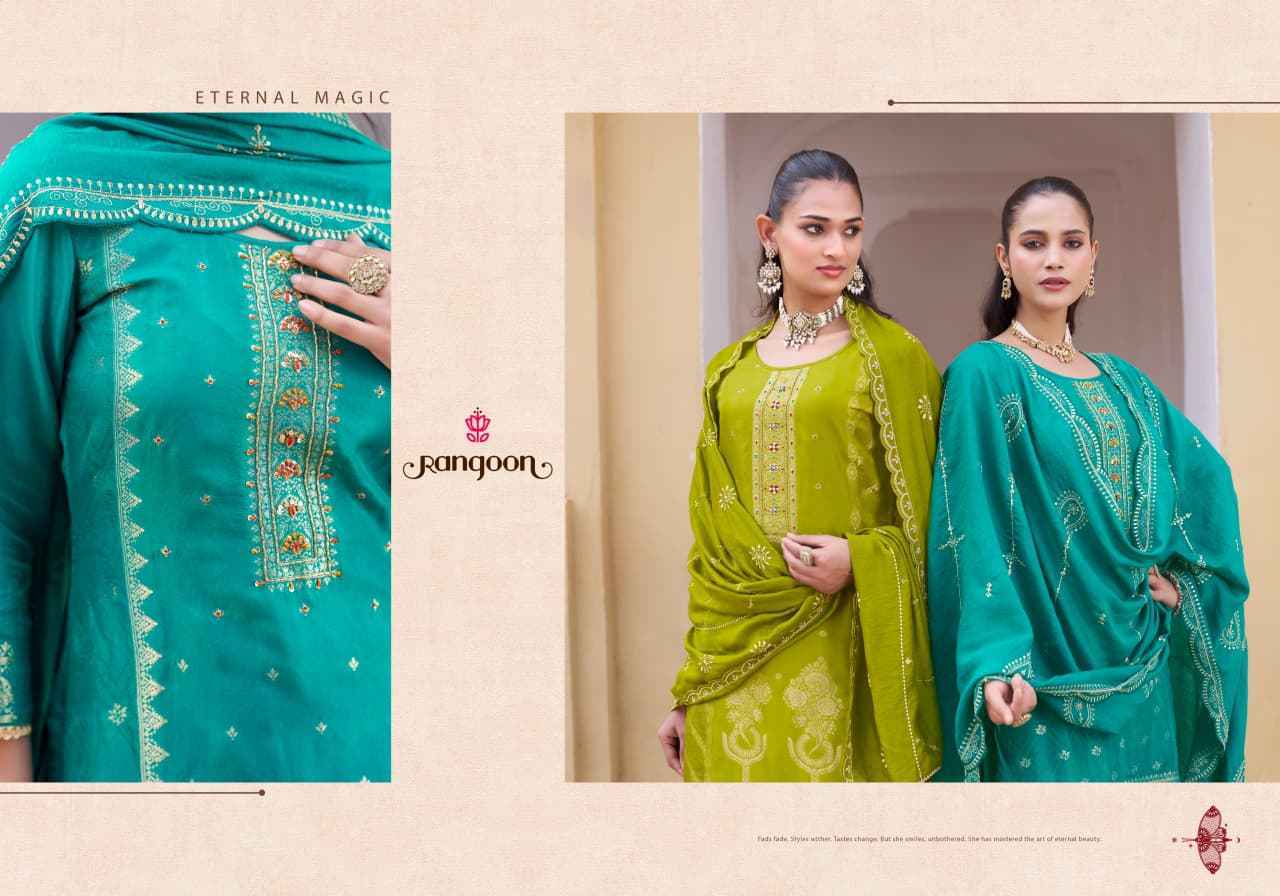 Rangoon Darpan Vol 2 Readymade Russian Jacquard Dress 4 pcs Catalogue