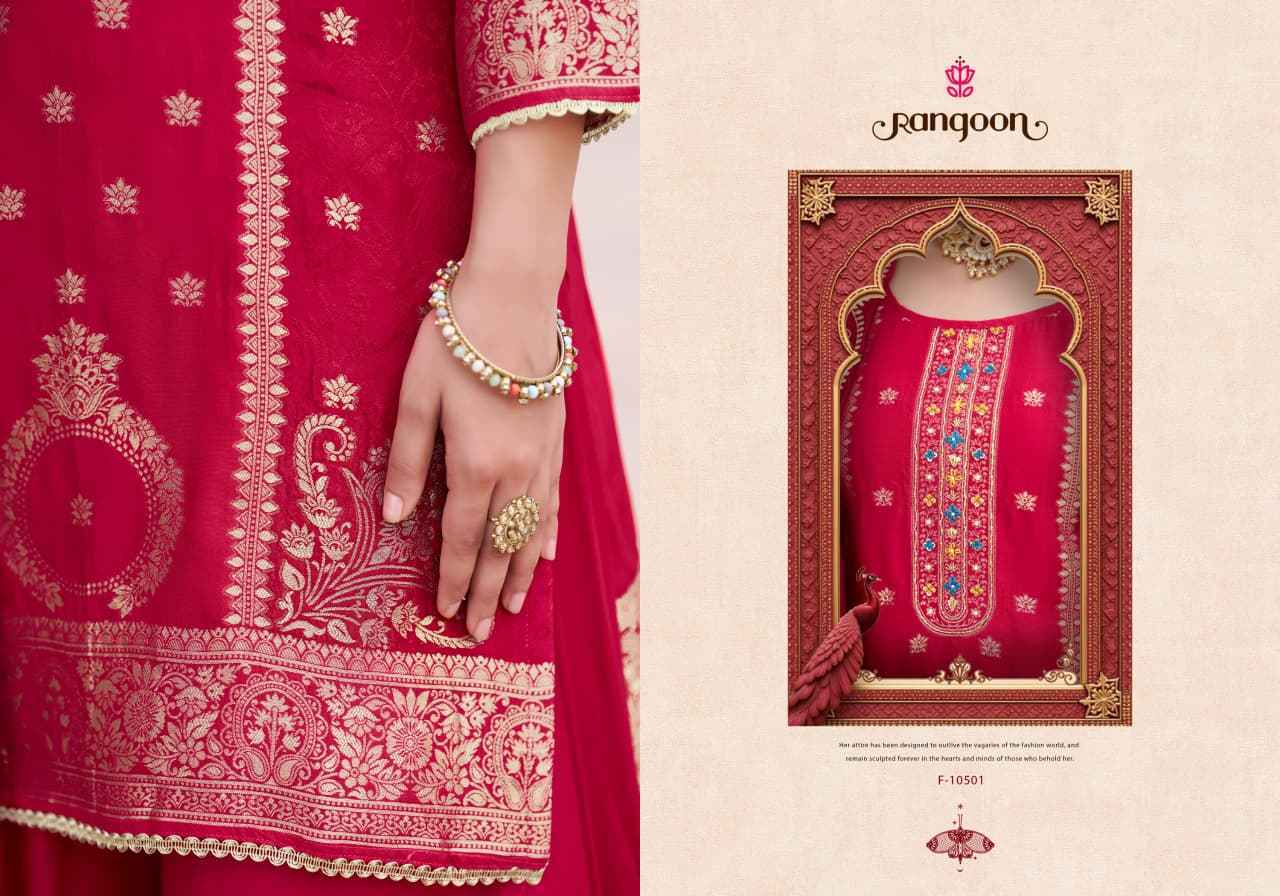Rangoon Darpan Vol 2 Readymade Russian Jacquard Dress 4 pcs Catalogue