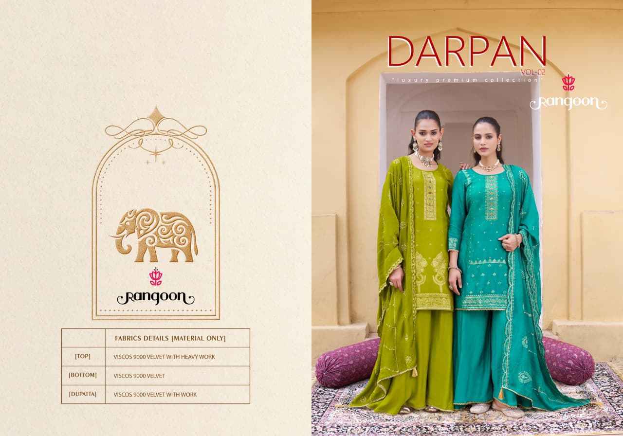 Rangoon Darpan Vol 2 Readymade Russian Jacquard Dress 4 pcs Catalogue