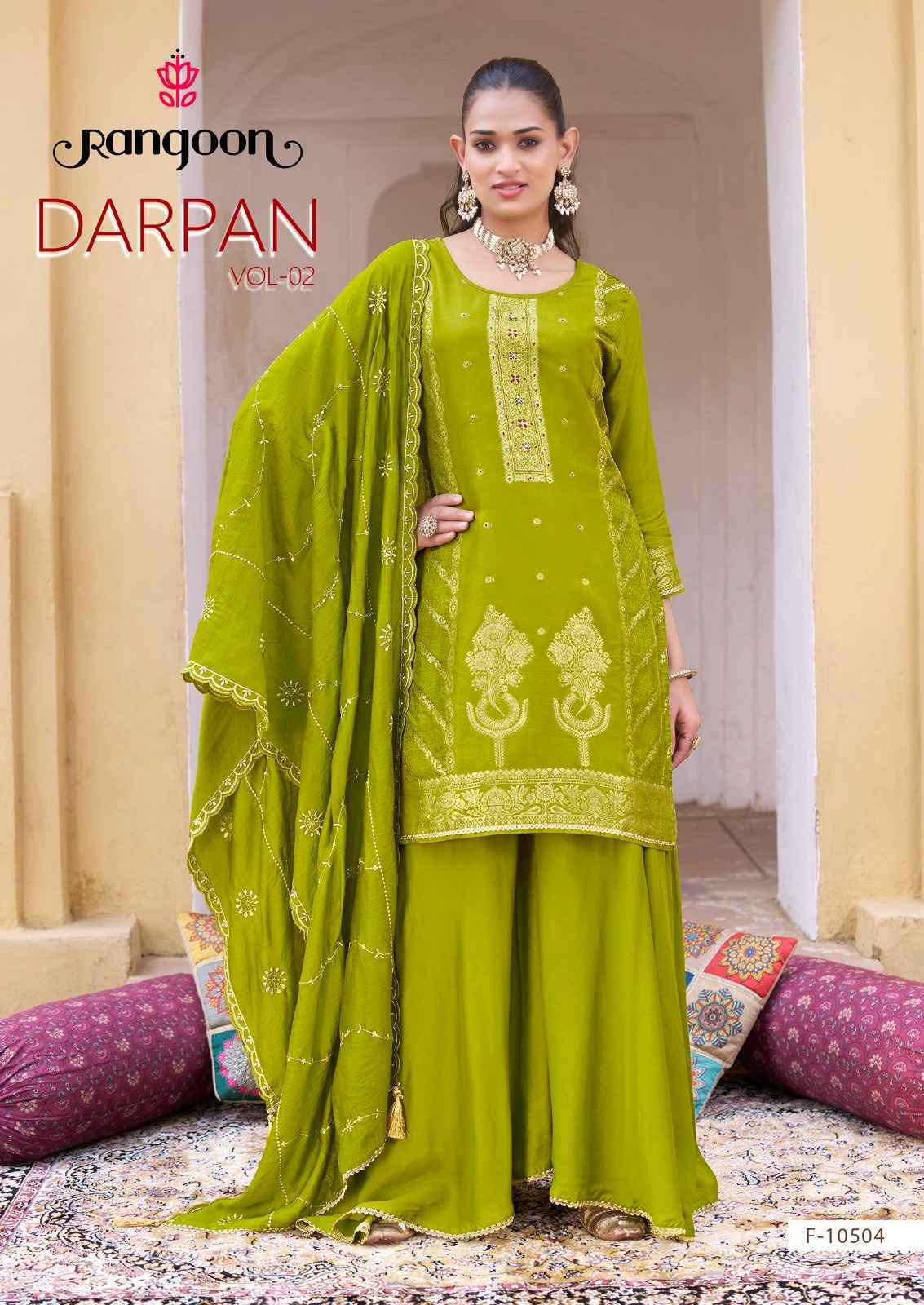 Rangoon Darpan Vol 2 Readymade Russian Jacquard Dress 4 pcs Catalogue