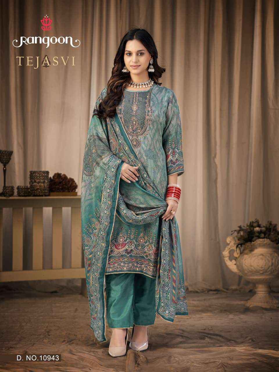 Rangoon Tejasvi Readymade Muslin Dress 4 pcs Catalogue