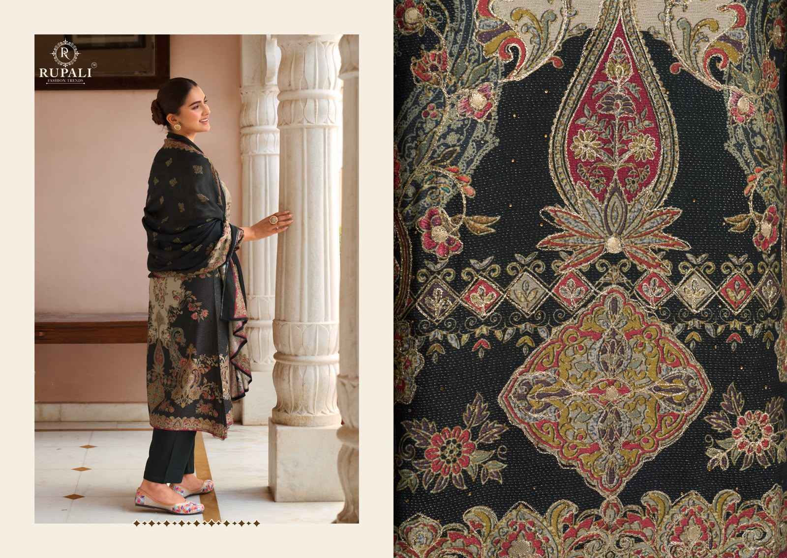 Rupali Fashion Mehra Viscouse Musline Dress Material 4 pcs Catalogue