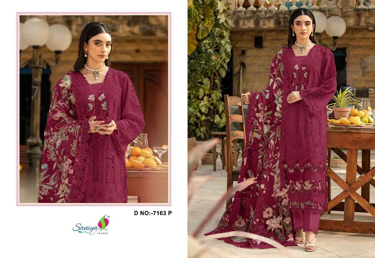 Saniya Trendz D No 7163 Cotton Dress Material 4 pcs Catalogue