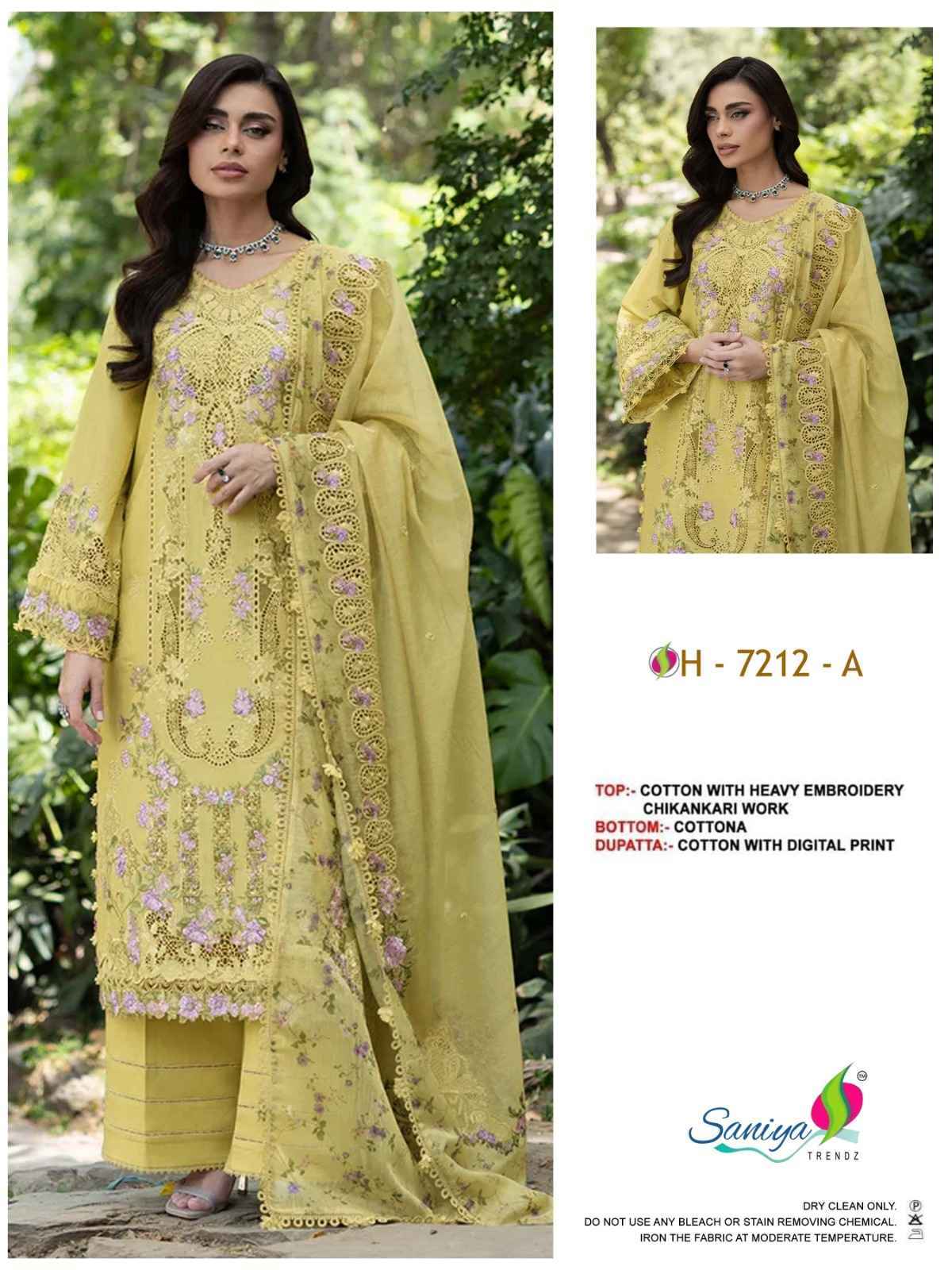 Saniya Trendz D No 7212 Cotton Dress Material 4 pcs Catalogue