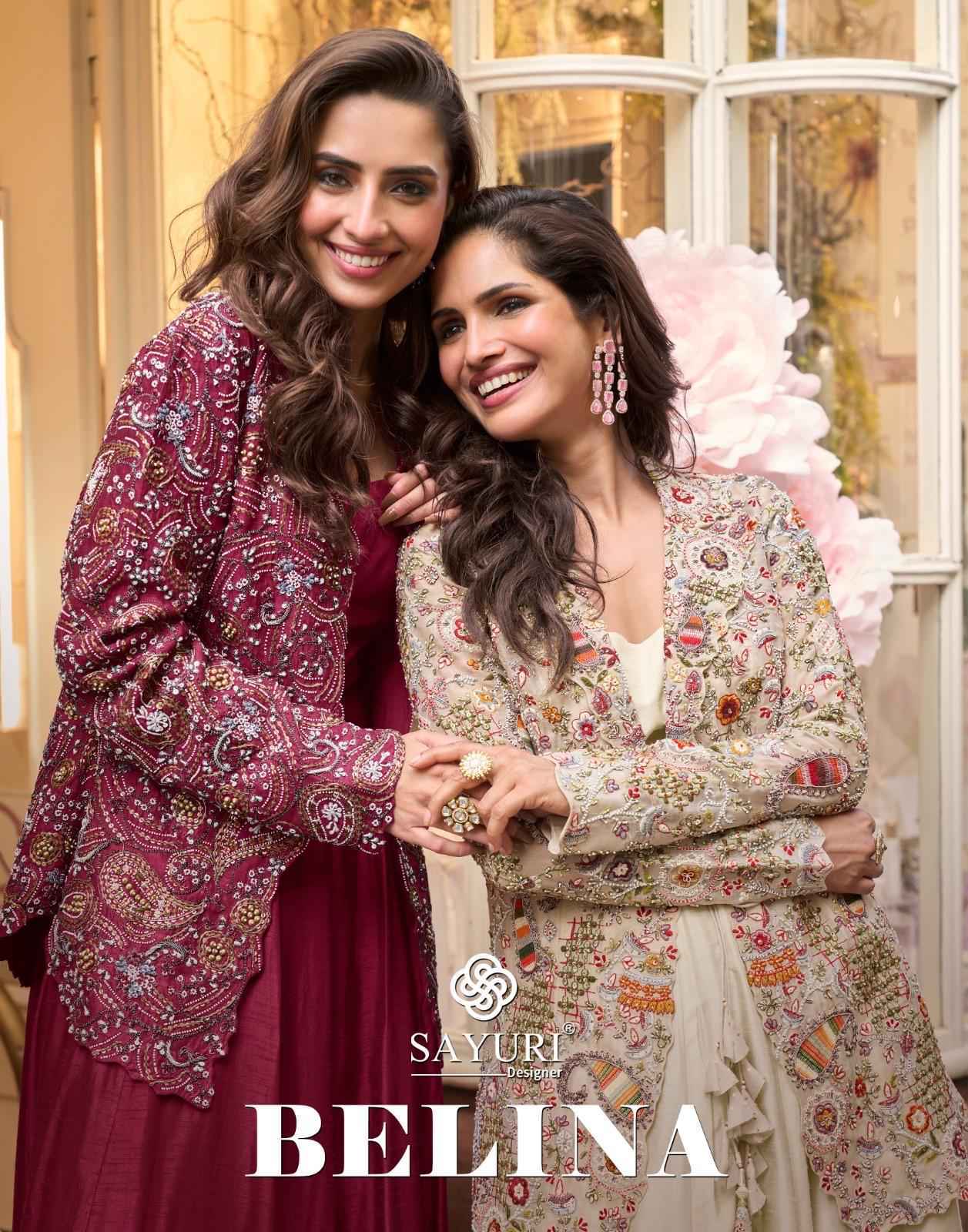 Sayuri Designer Belina Readymade Silk Wedding Gown With Jacket 2 pcs Catalogue