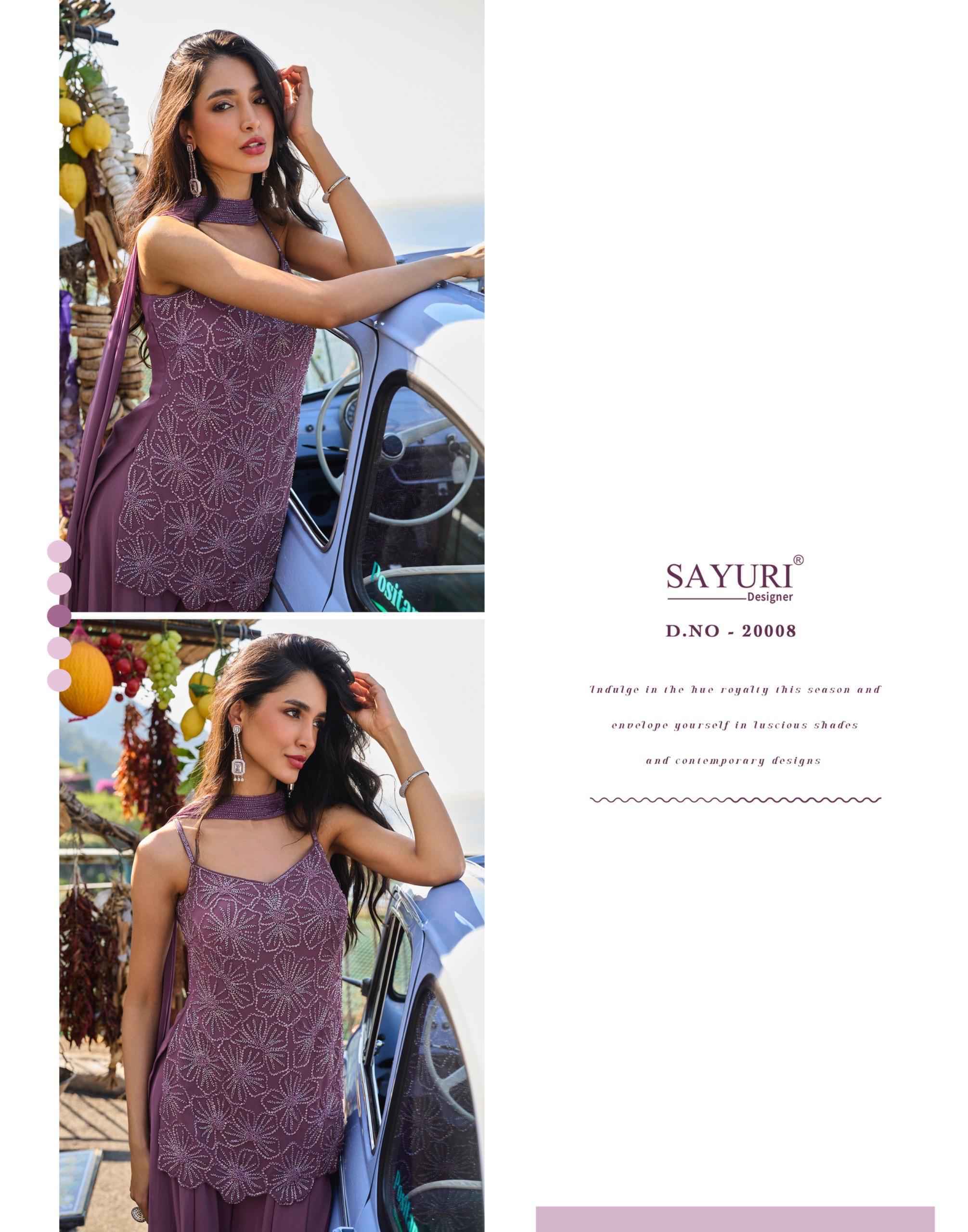 Sayuri Designer Divya Readymade Real Georgette Dress 5 pcs Catalogue
