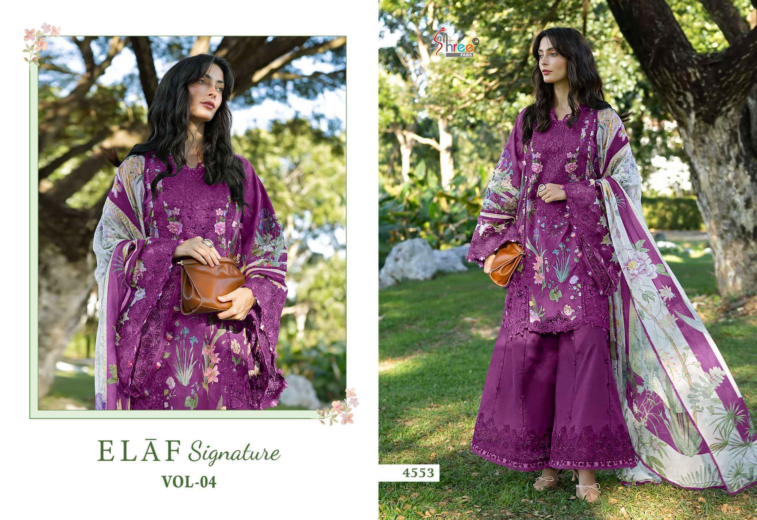 Shree Fabs Elaf Signature Vol 4 Cotton Dress Material 8 pcs Catalogue
