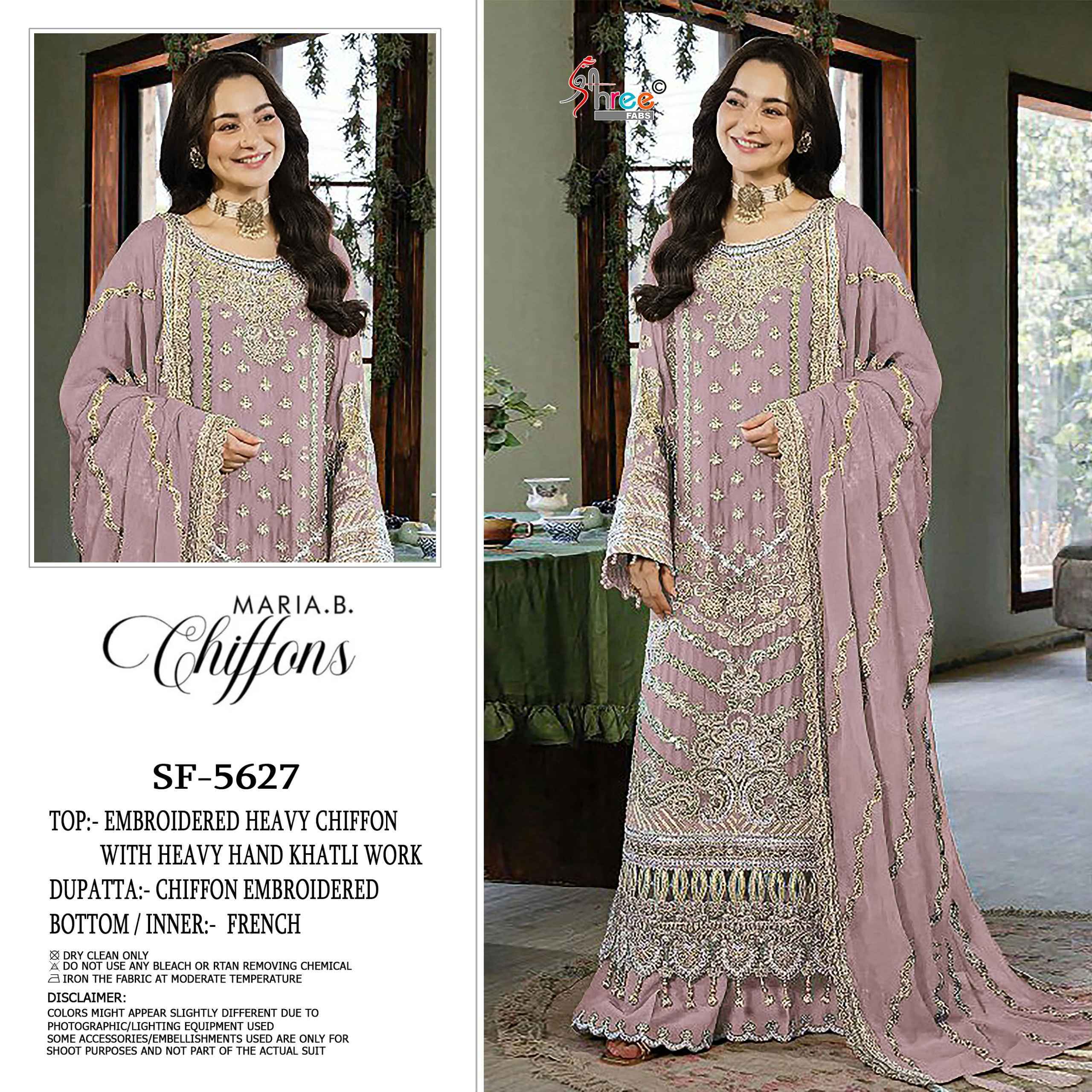 Shree Fabs SF 5627 Chiffon Dress Material 4 pcs Catalogue