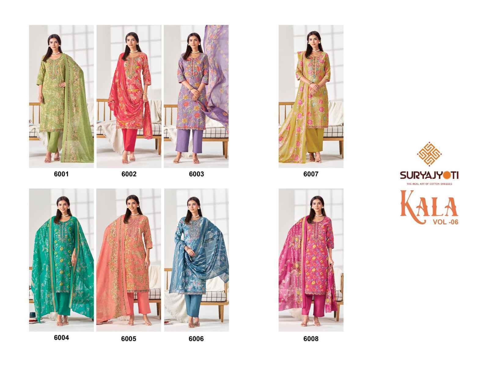 Suryajyoti Kala Vol 6 Readymade Cotton Dress 8 pcs Catalogue