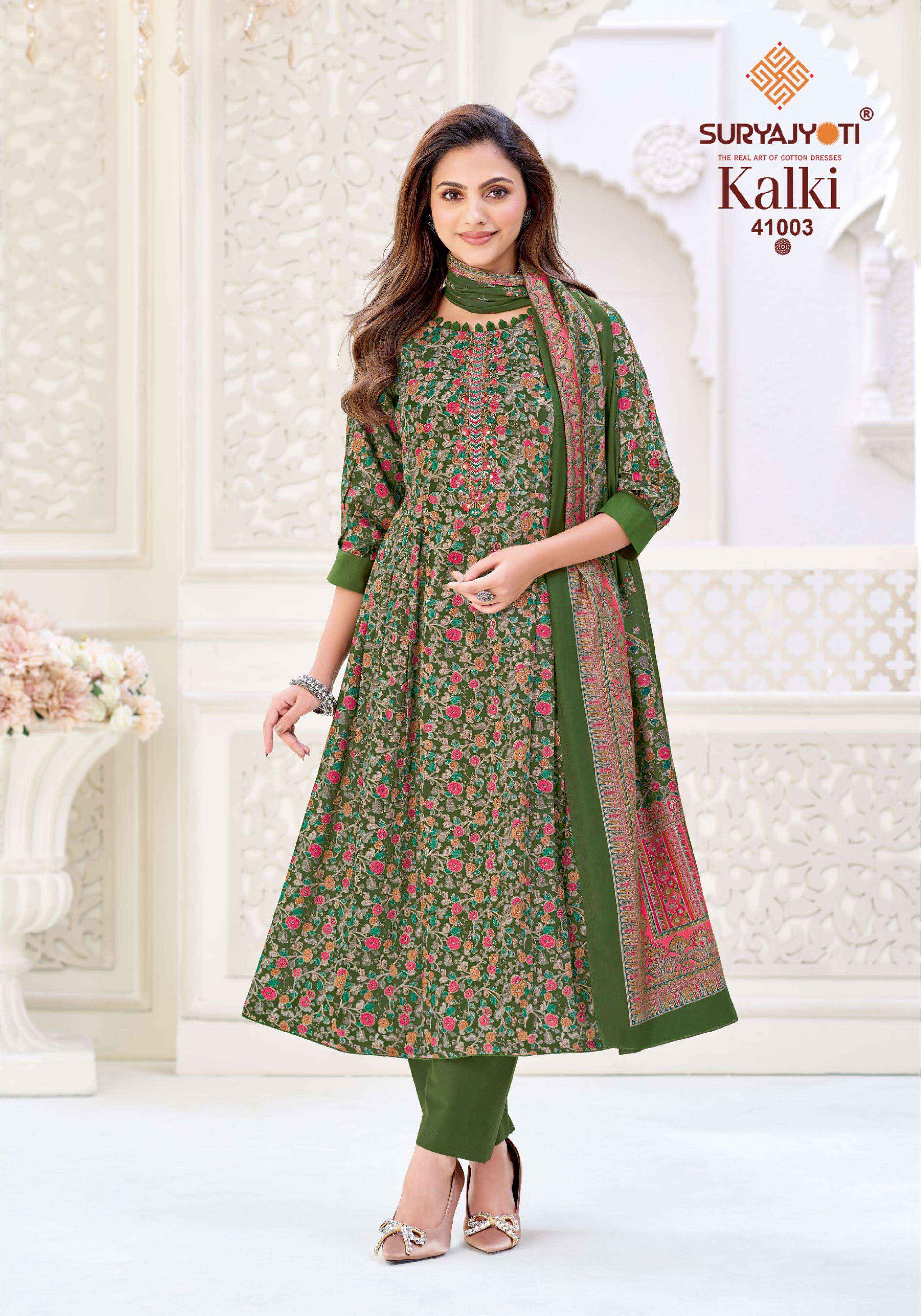 Suryajyoti Kalki Vol 41 Jam Satin Dress Material 8 Pcs Catalouge