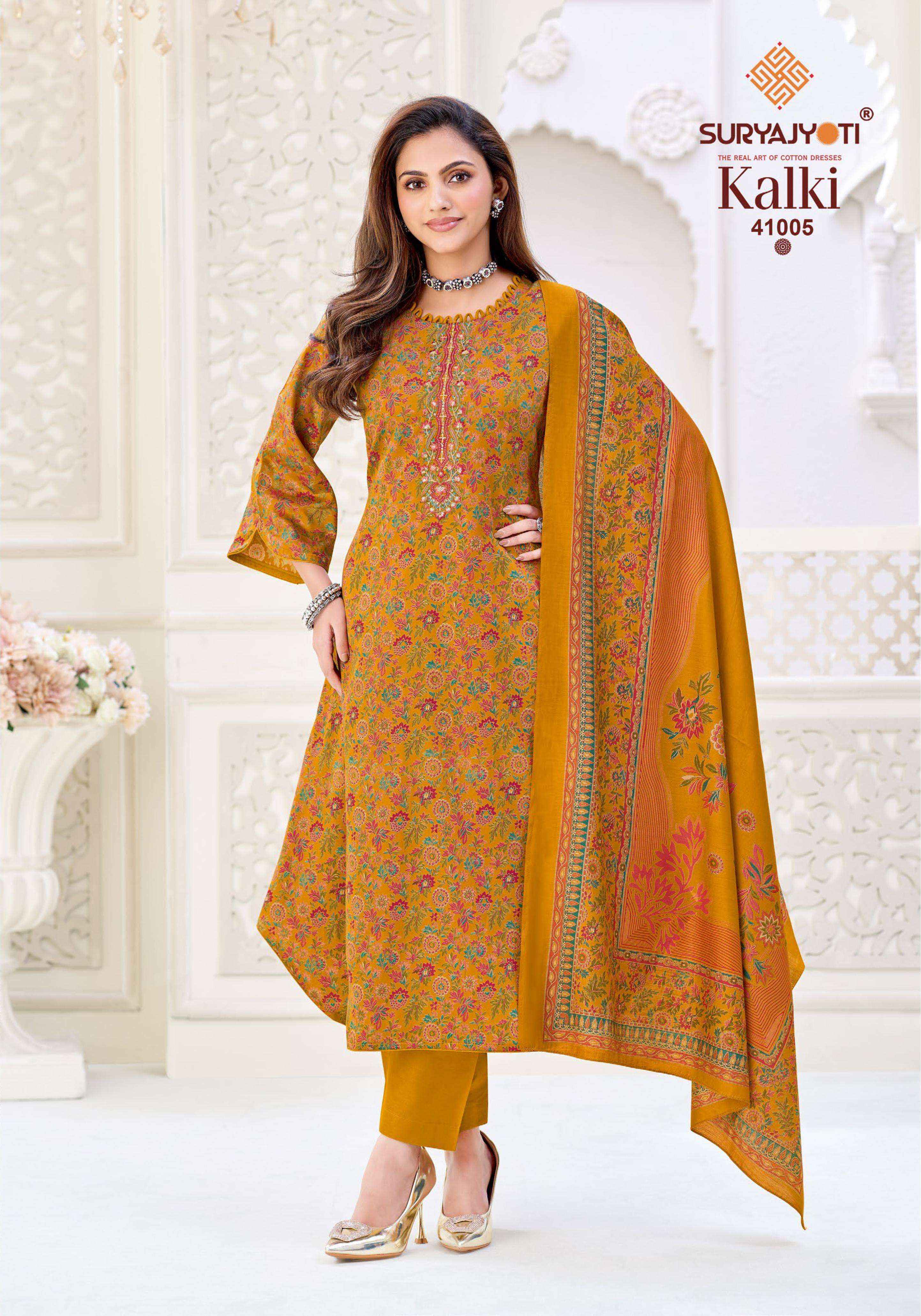 Suryajyoti Kalki Vol 41 Jam Satin Dress Material 8 Pcs Catalouge