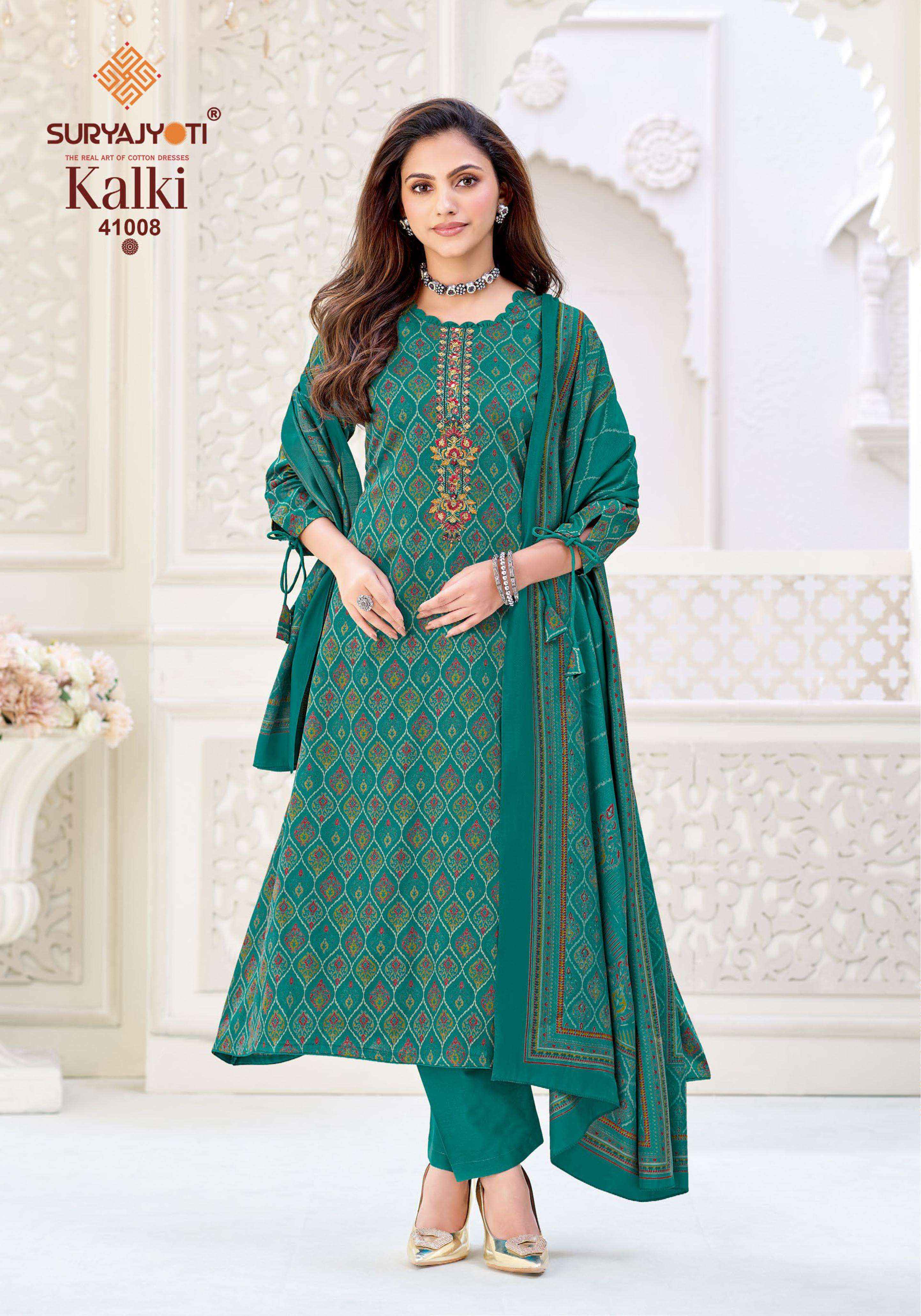 Suryajyoti Kalki Vol 41 Jam Satin Dress Material 8 Pcs Catalouge