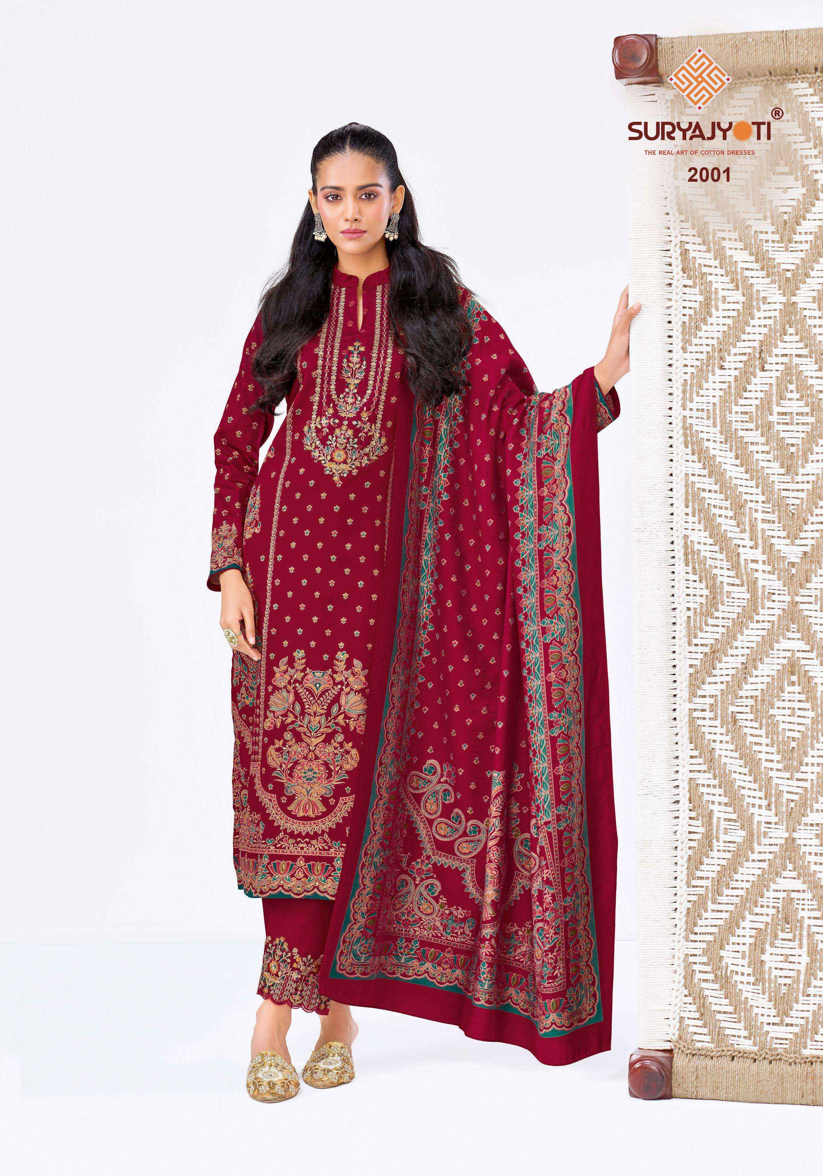 Suryajyoti Kavira Vol 2 Jam Satin Dress Material 6 pcs Catalogue