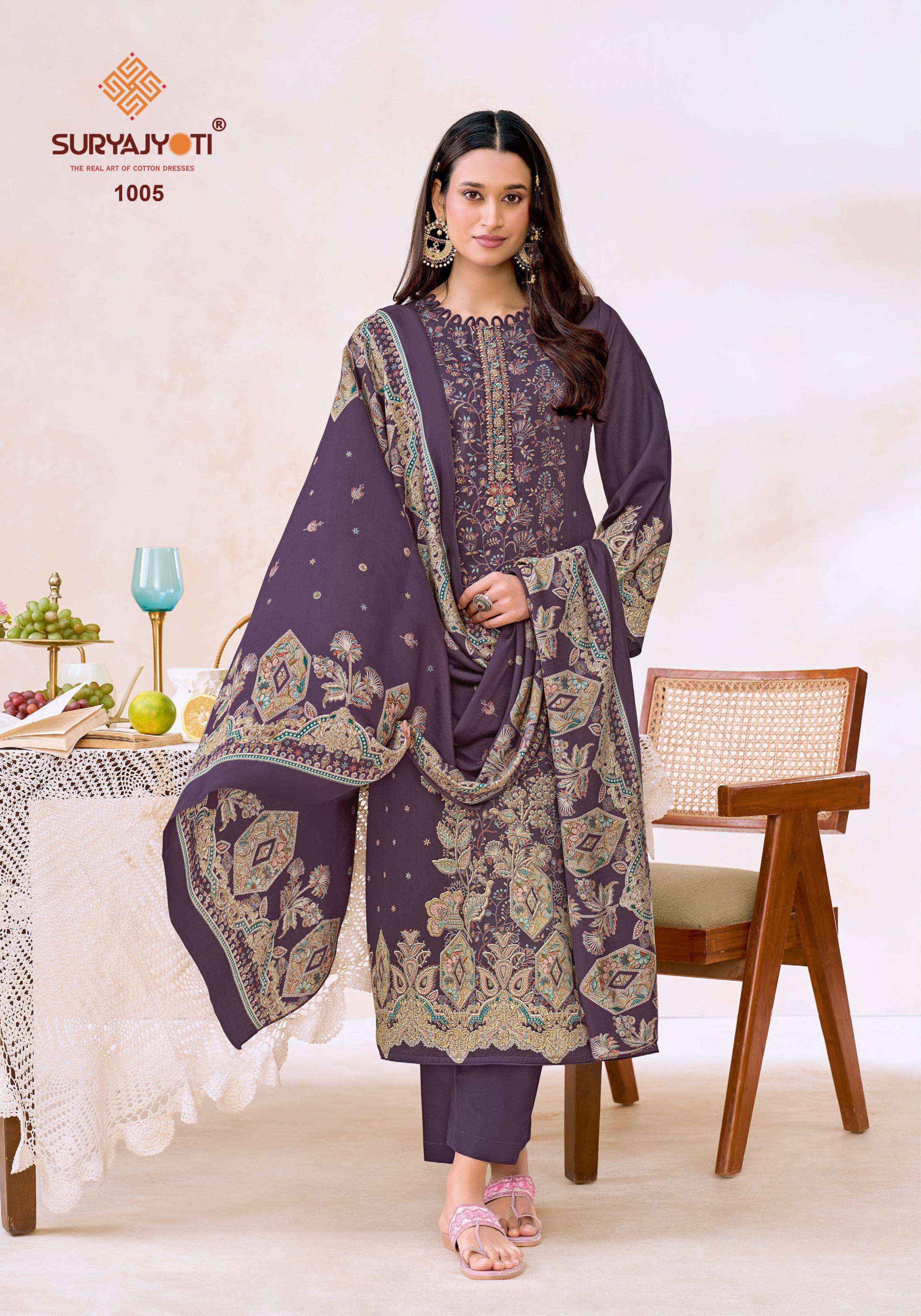 Suryajyoti Keshri Vol 1 Jam Satin Dress Material 6 pcs Catalogue