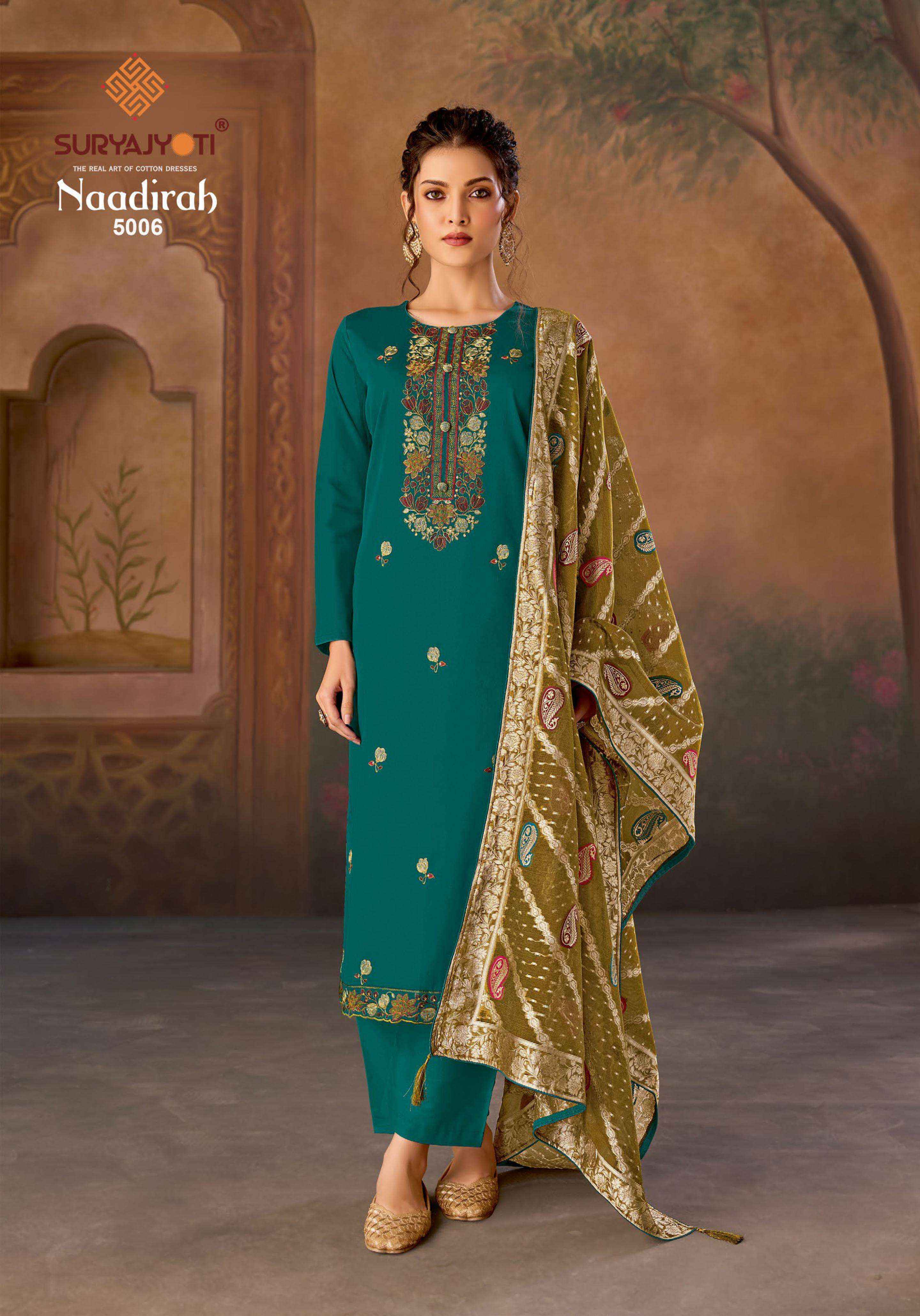 Suryajyoti Naadirah Vol 5 Jam Satin Dress Material 6 pcs Catalogue
