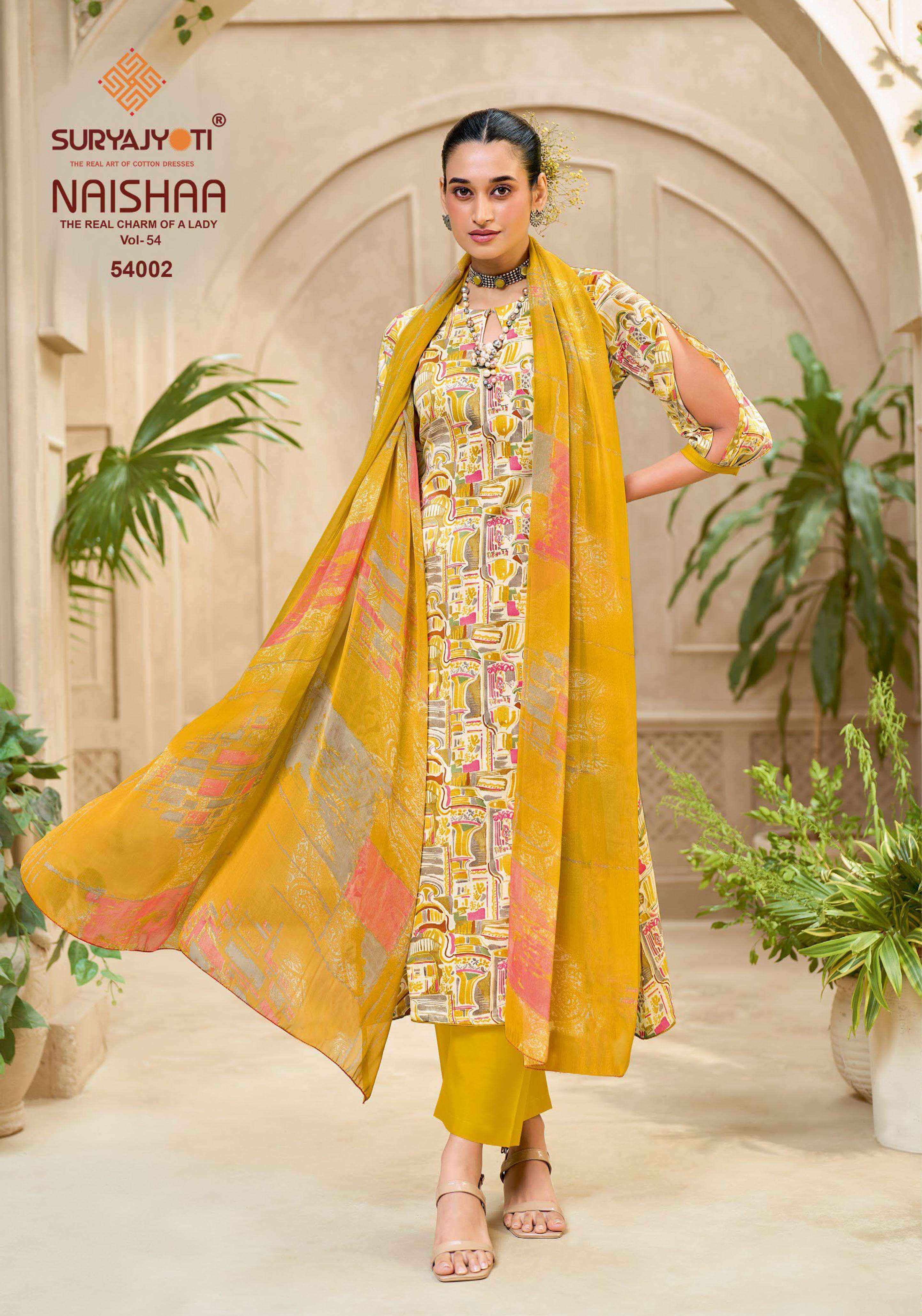 Suryajyoti Naishaa Vol 54 Jam Satin Dress Material 10 pcs Catalogue