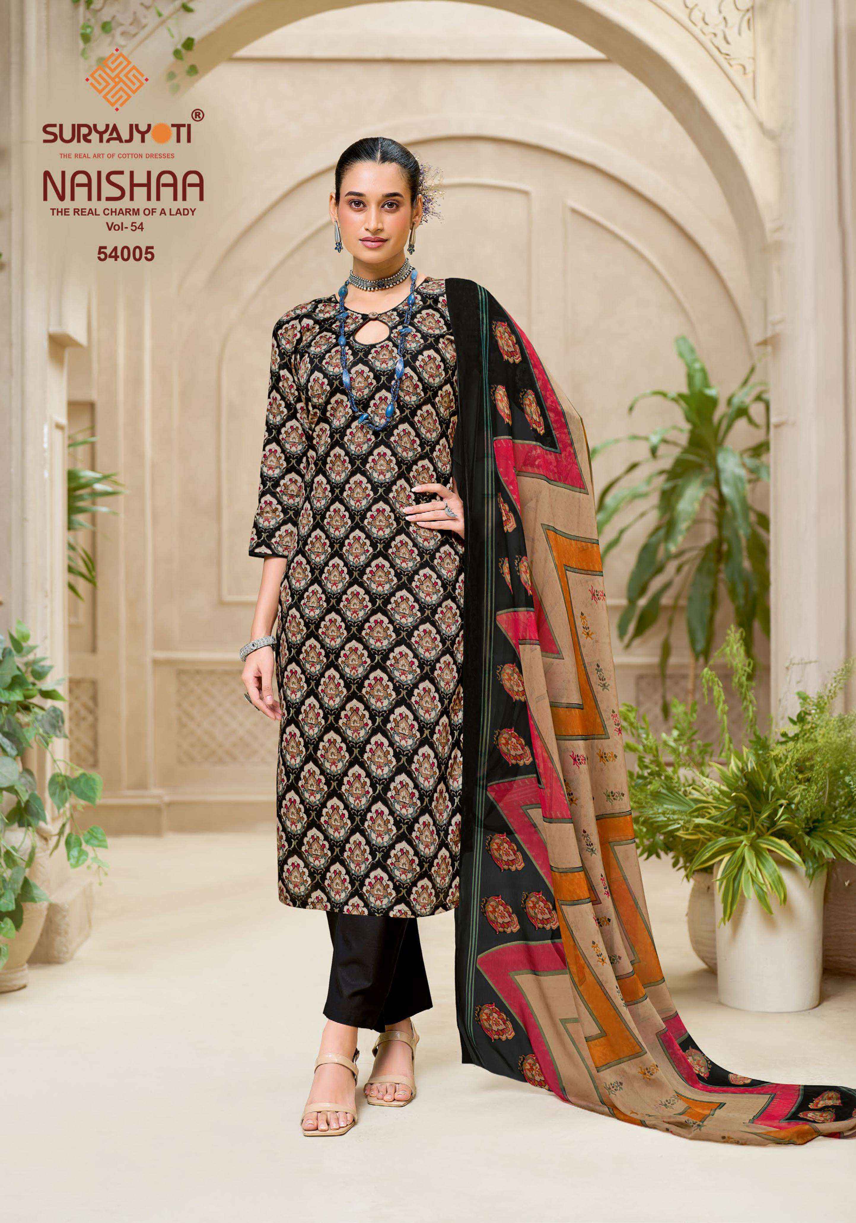 Suryajyoti Naishaa Vol 54 Jam Satin Dress Material 10 pcs Catalogue