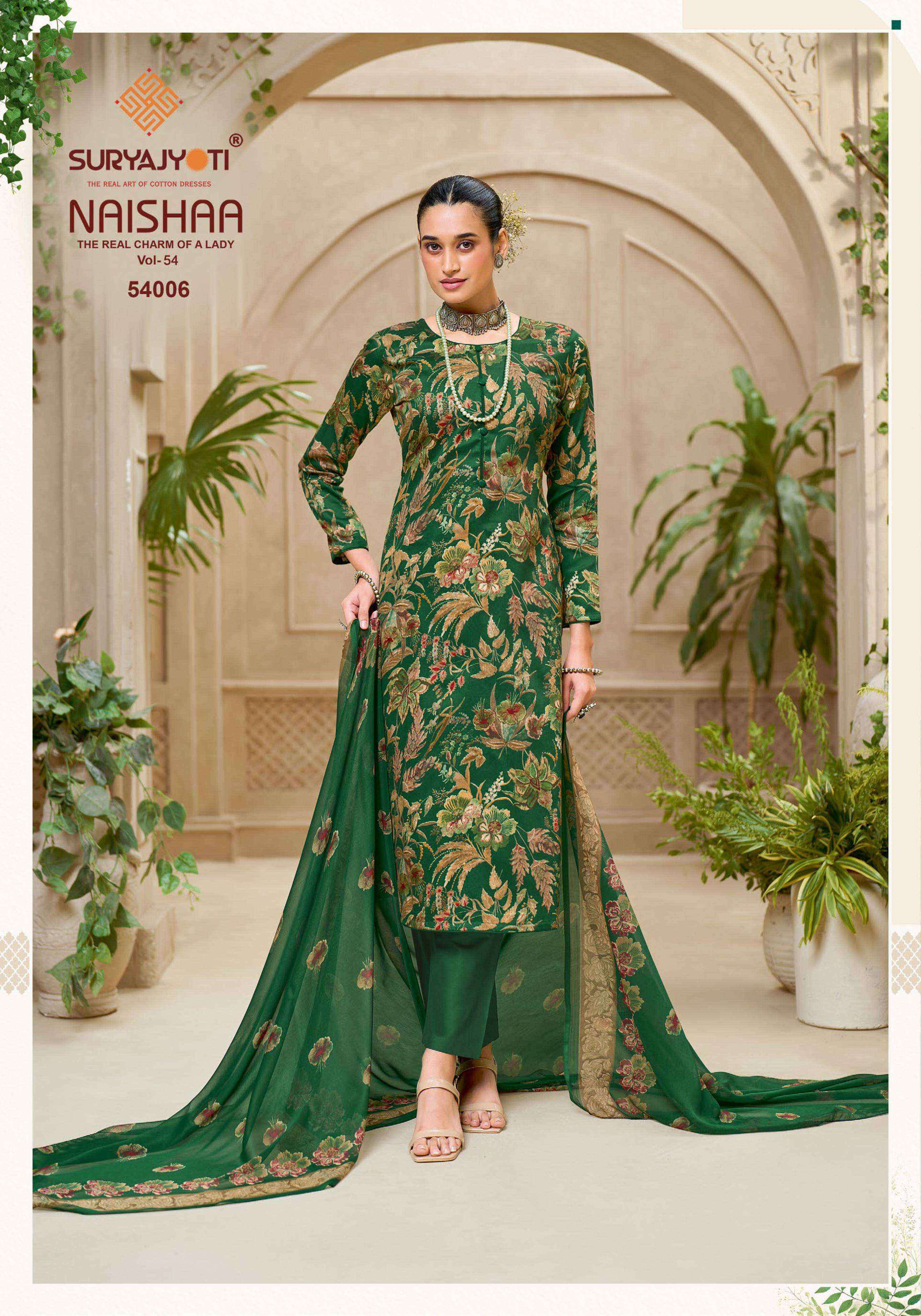 Suryajyoti Naishaa Vol 54 Jam Satin Dress Material 10 pcs Catalogue