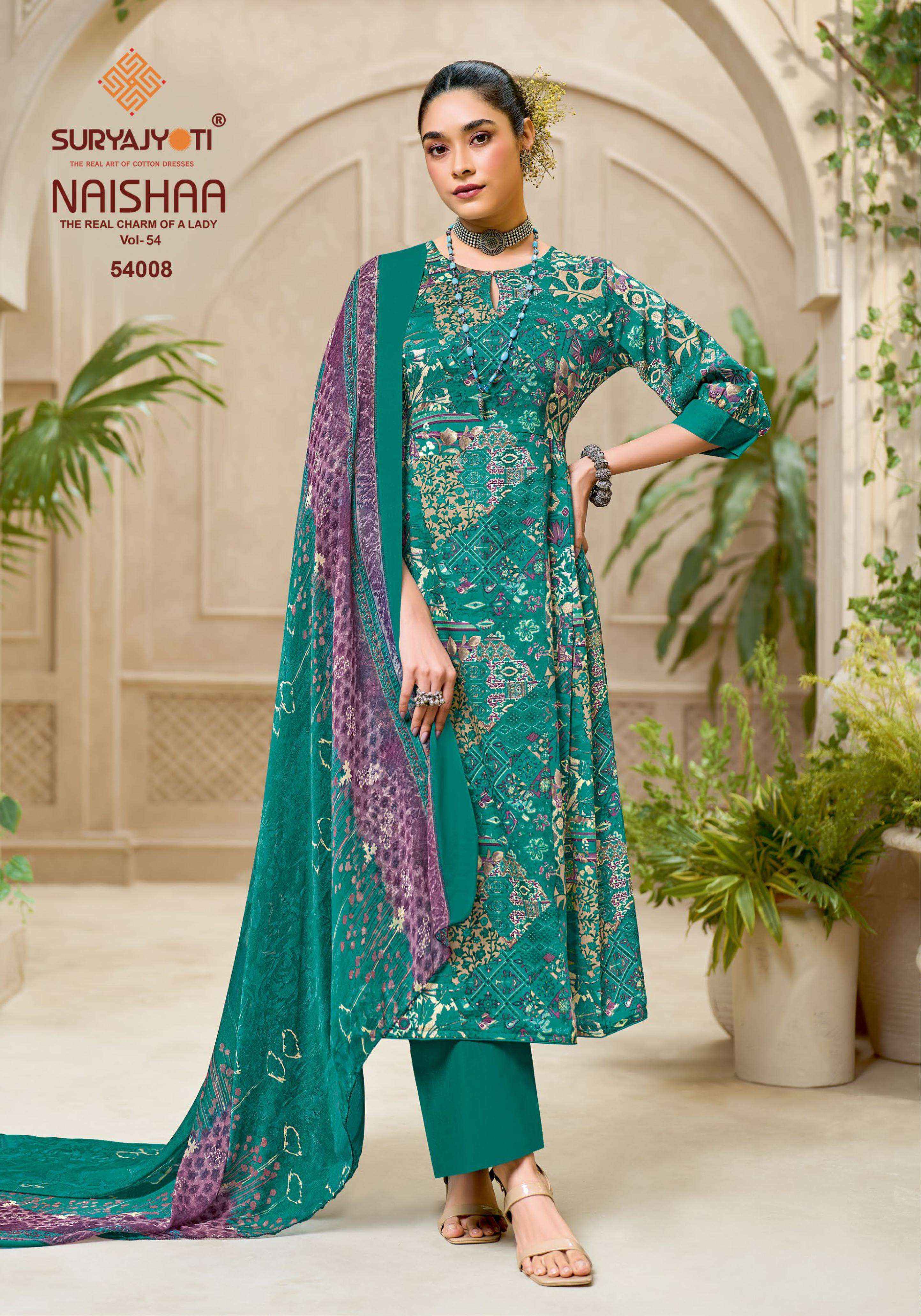 Suryajyoti Naishaa Vol 54 Jam Satin Dress Material 10 pcs Catalogue