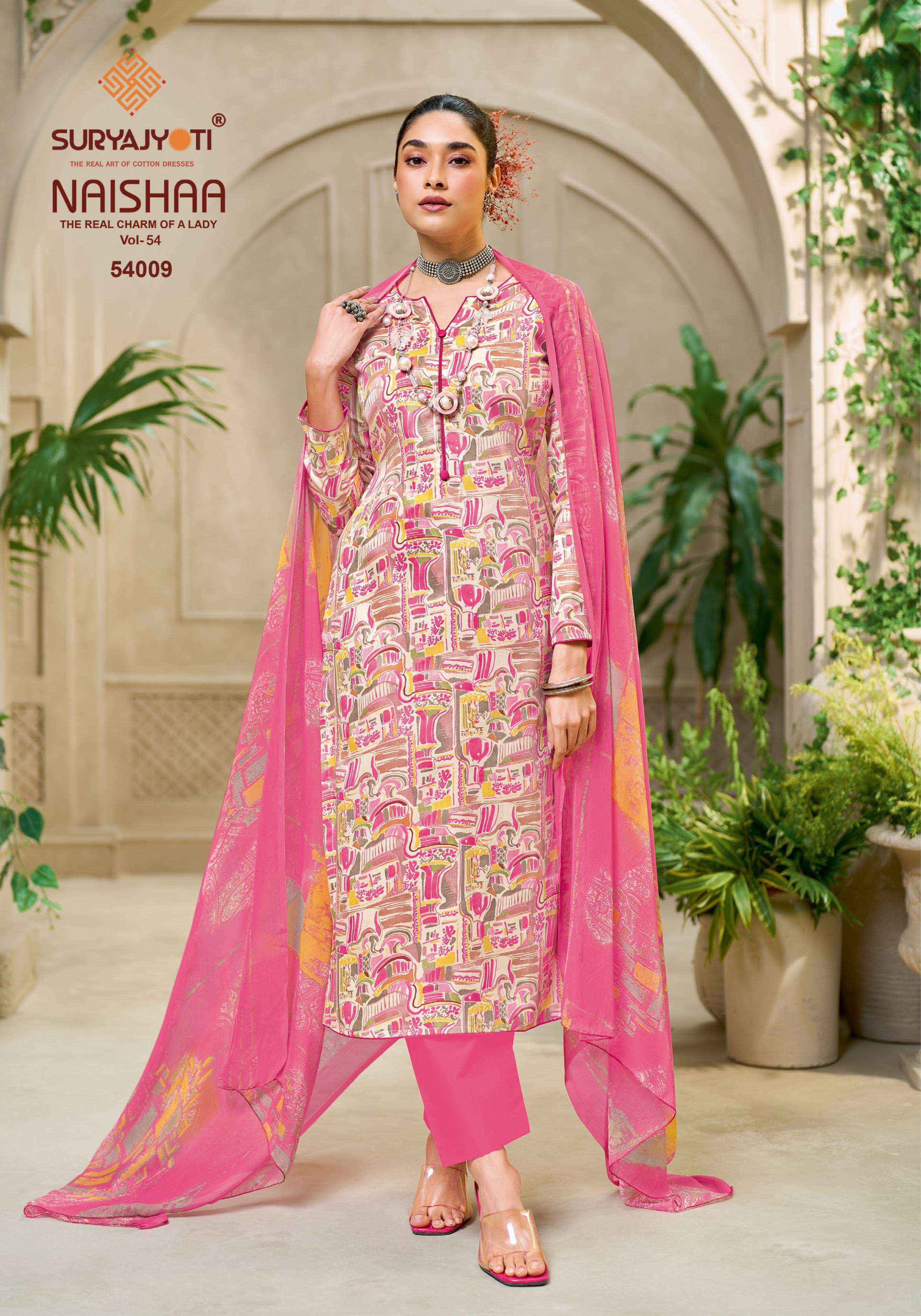 Suryajyoti Naishaa Vol 54 Jam Satin Dress Material 10 pcs Catalogue