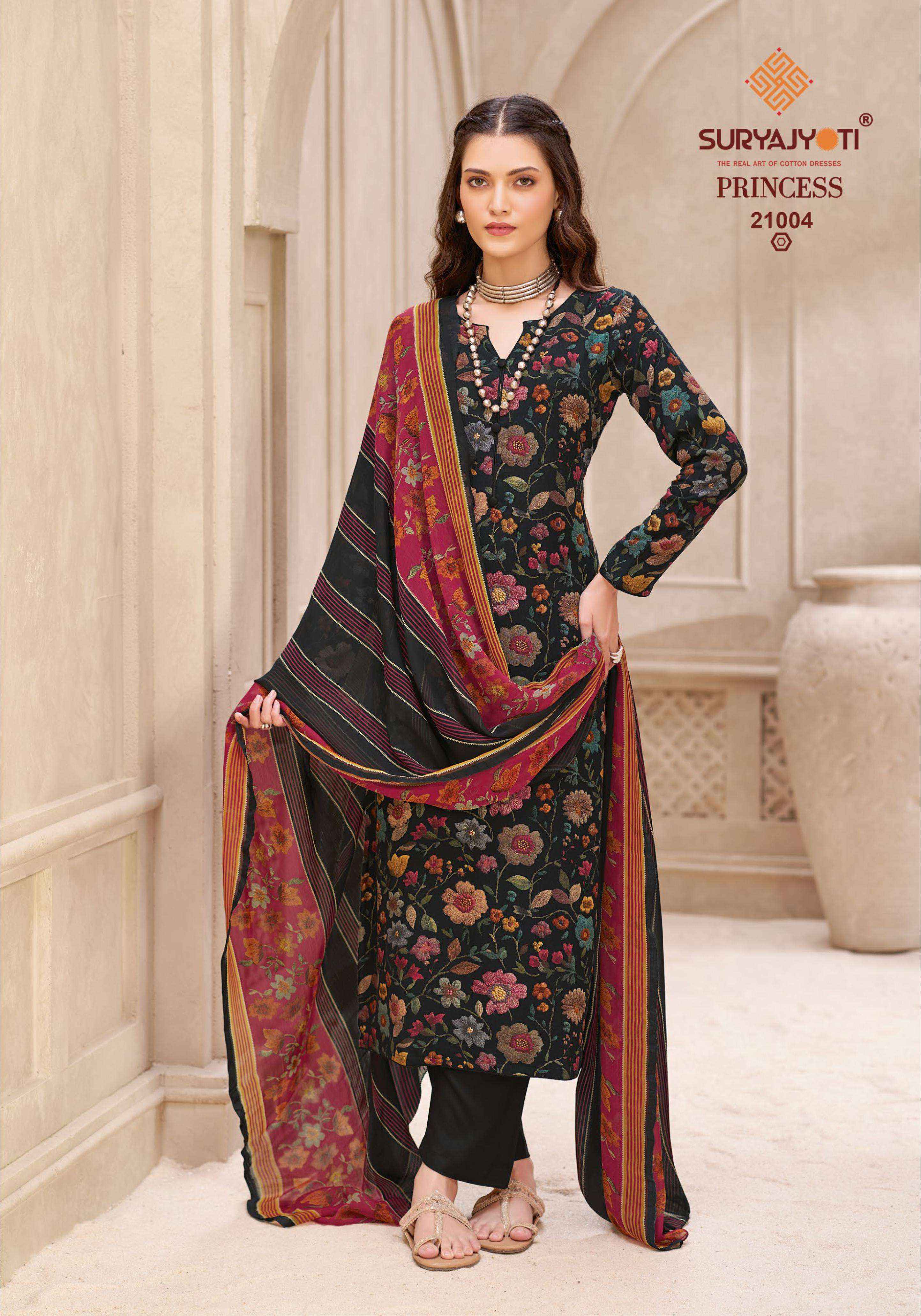 Suryajyoti Princess Vol 21 Rayon Dress Material 10 pcs Catalogue