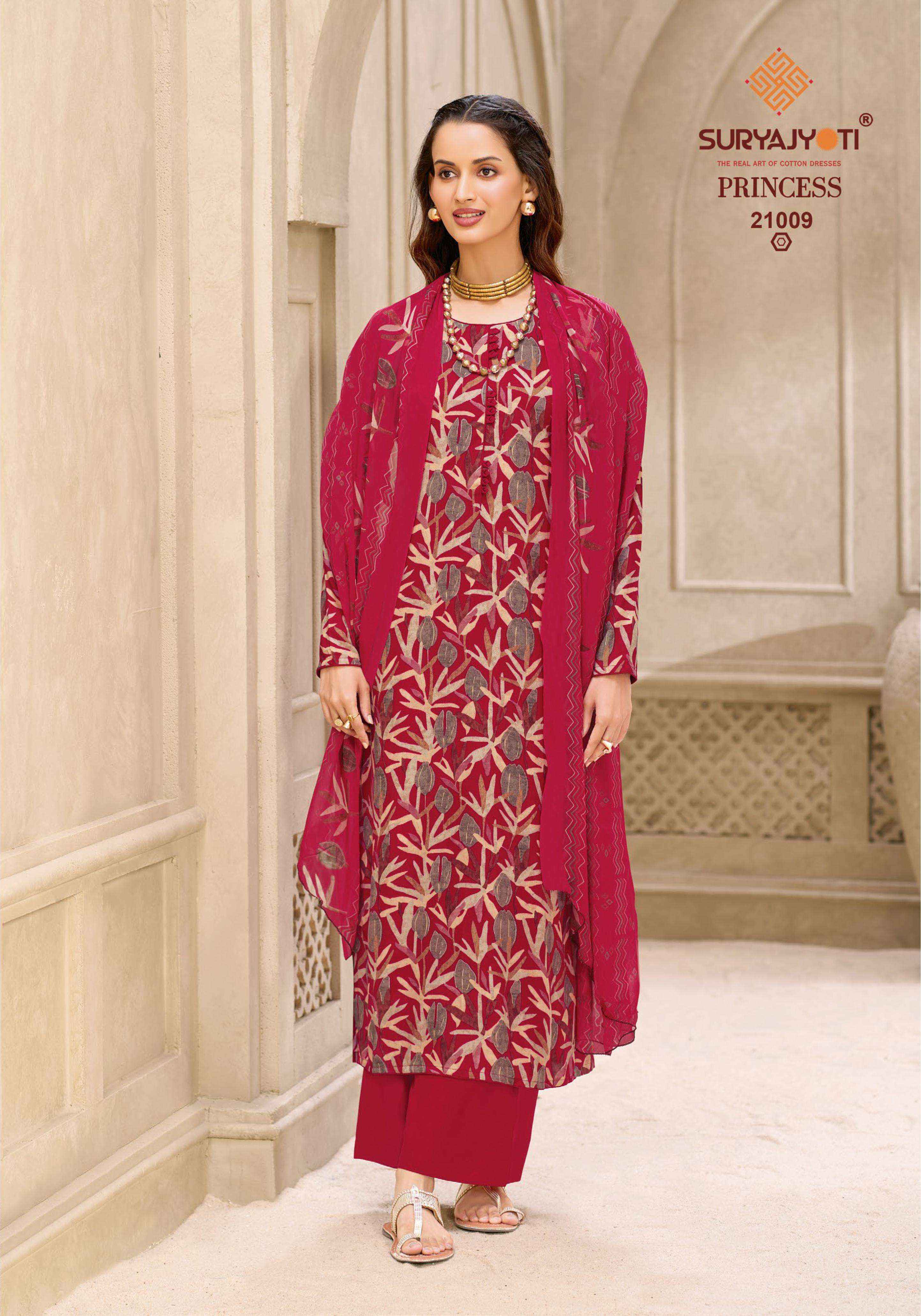 Suryajyoti Princess Vol 21 Rayon Dress Material 10 pcs Catalogue
