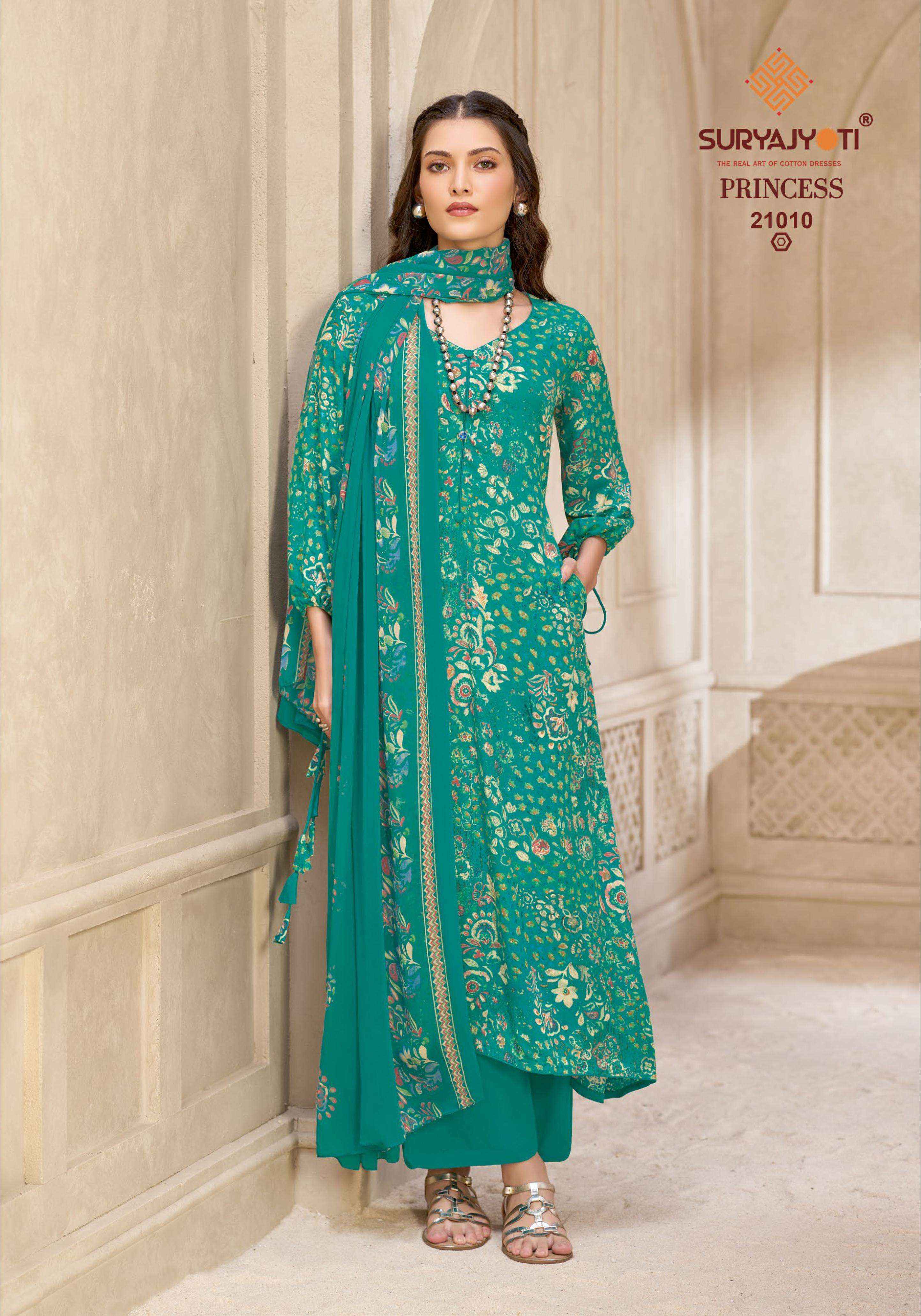 Suryajyoti Princess Vol 21 Rayon Dress Material 10 pcs Catalogue